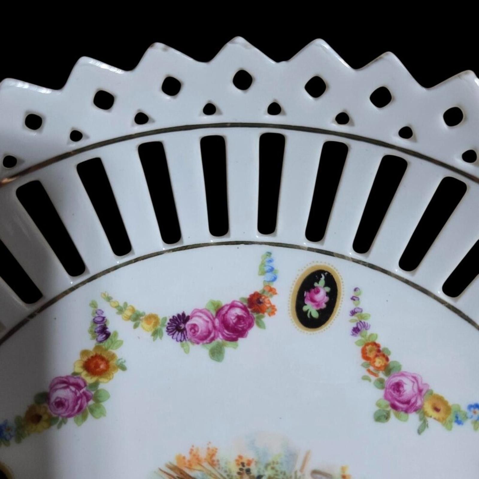 Other Dresden Lovers 1920's Reticulated Bowl Germany Size ONE SIZE - 4 Thumbnail