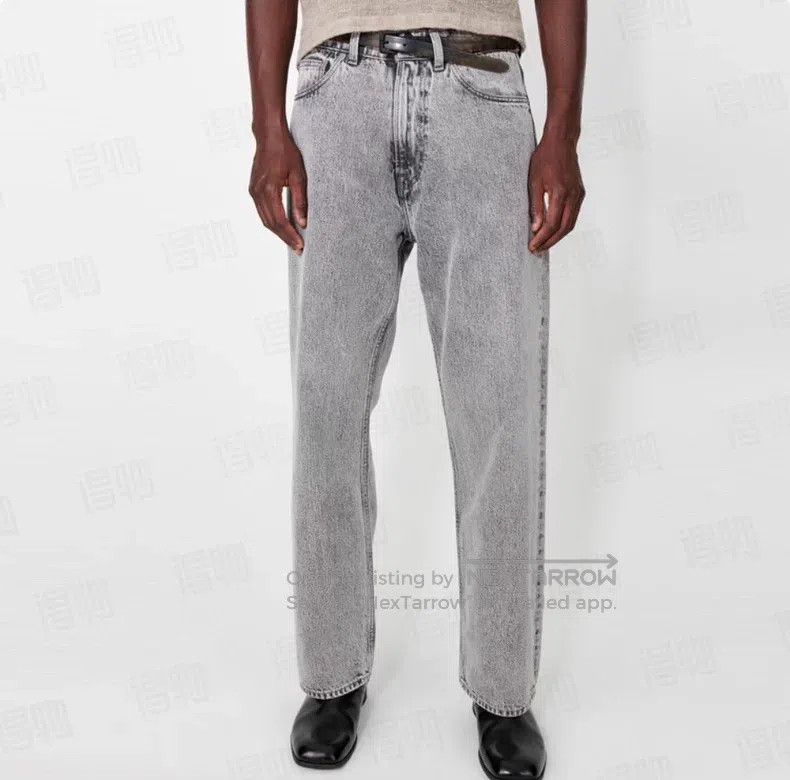 Our Legacy Our Legacy Washed High-waisted Button Straight Leg Jeans, Size US 31 - 2 Thumbnail