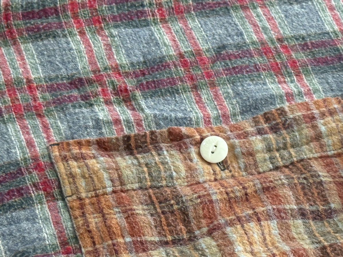 Issey Miyake Ne-net LS Limited Edition Multi-Color Flannel Poncho Size US XXL / EU 58 / 5 - 5 Thumbnail