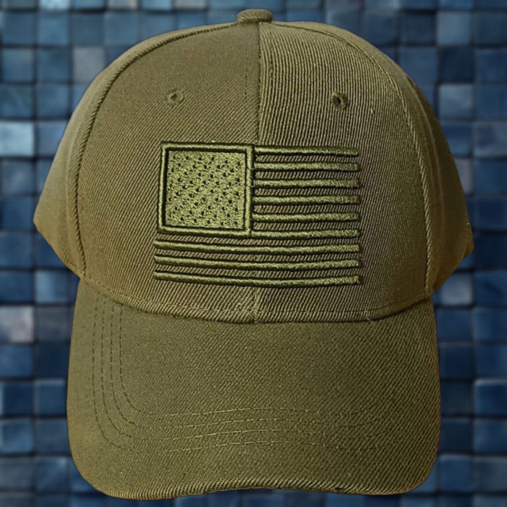 Vintage VINTAGE Tem Baseball Cap Men's Adjustable Green American Flag Patriotic Snapback Hat Size ONE SIZE - 1 Thumbnail