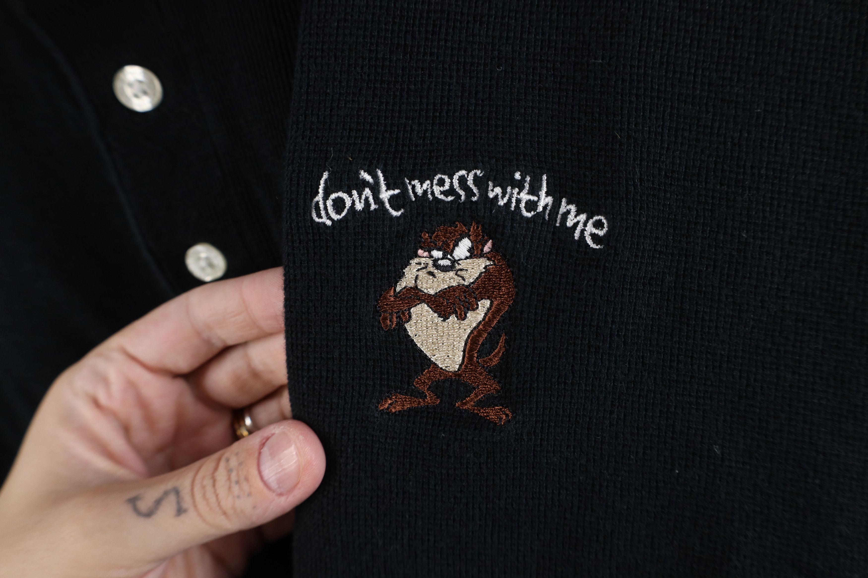 Vintage Vintage 90s Looney Tunes Tazmanian Devil Golf Polo Shirt Size US XL / EU 56 / 4 - 4 Thumbnail