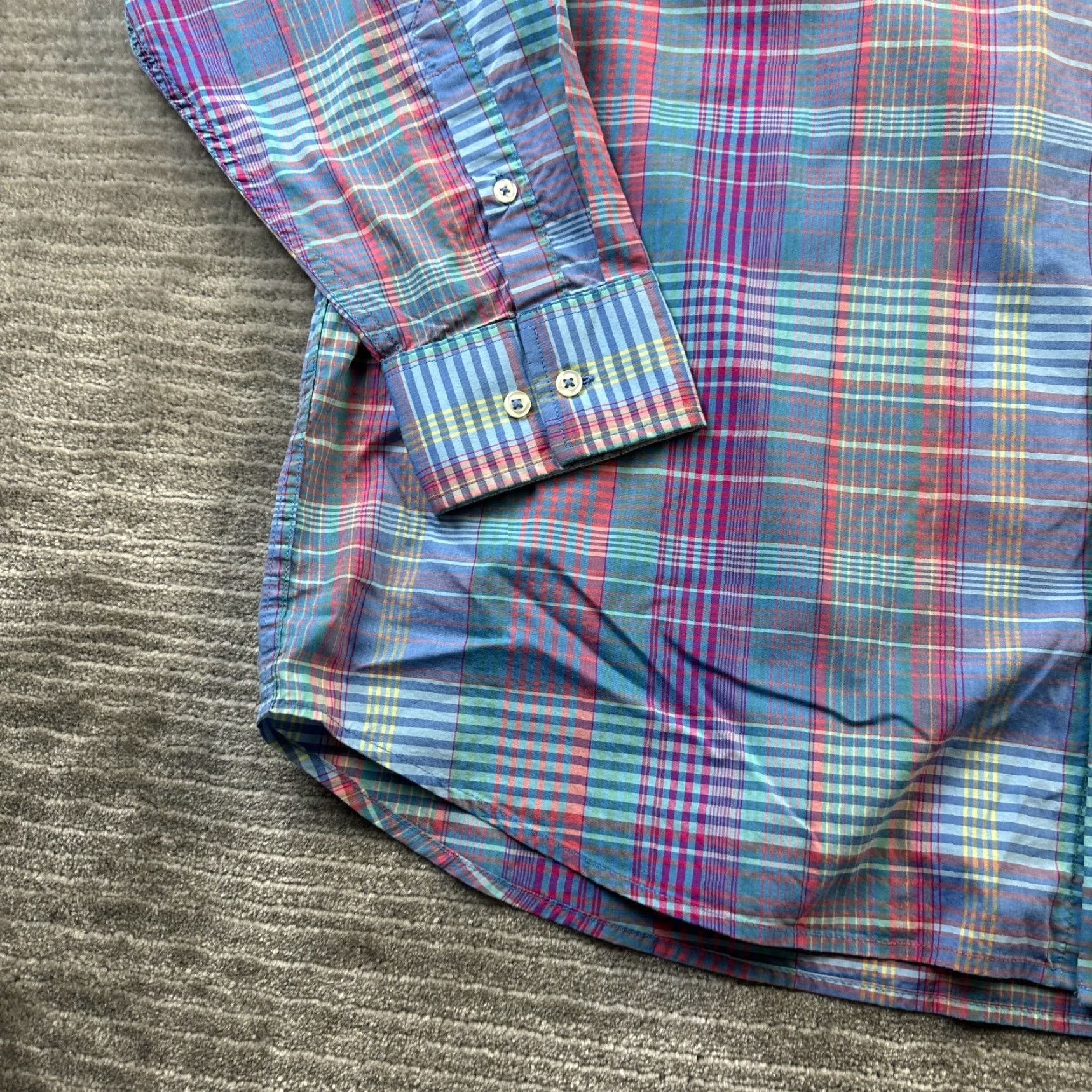 Tommy Bahama Tommy Bahama Shirt Mens 2XL Blue Plaid Button-Up Casual Cotton Stretch Size US XXL / EU 58 / 5 - 3 Thumbnail