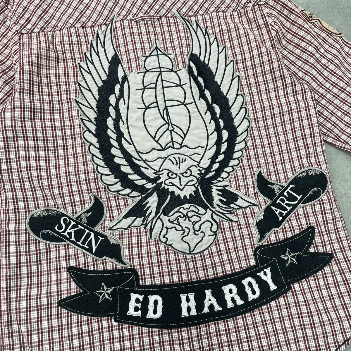 Ed Hardy Ed Hardy Eagle Ship Button Shirt Size M Size US M / EU 48-50 / 2 - 24 Thumbnail