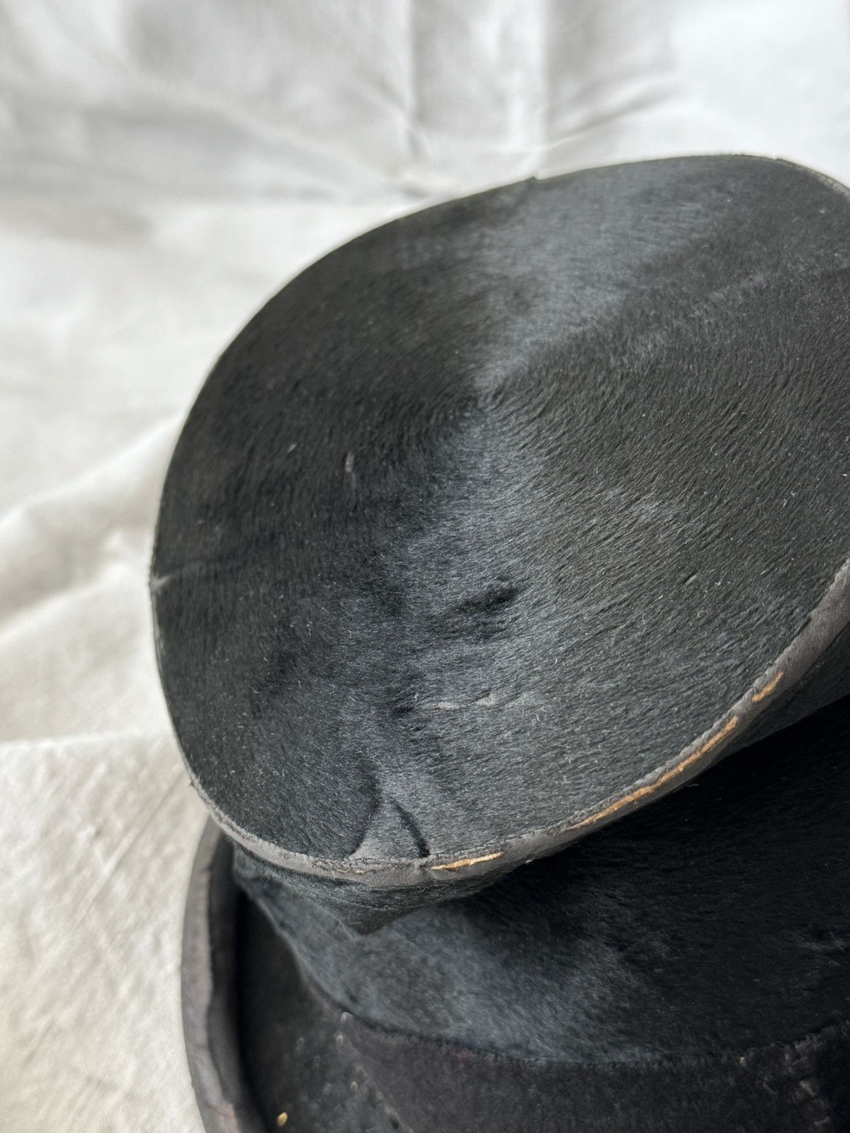 Japanese Brand Early 20th Century British Beaver Fur Art Deco Top Hat Size ONE SIZE - 9 Thumbnail