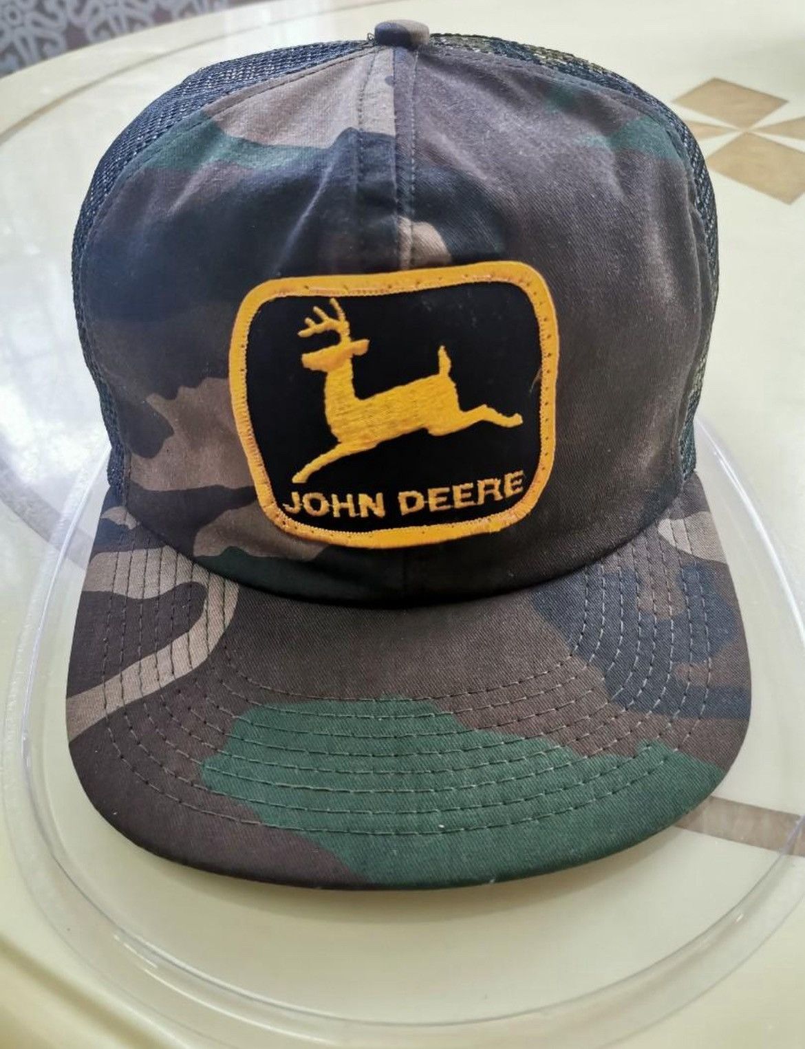 John Deere × Vintage Vintage John Deere Camo Army Trucker USA Size 42 - 1 Thumbnail