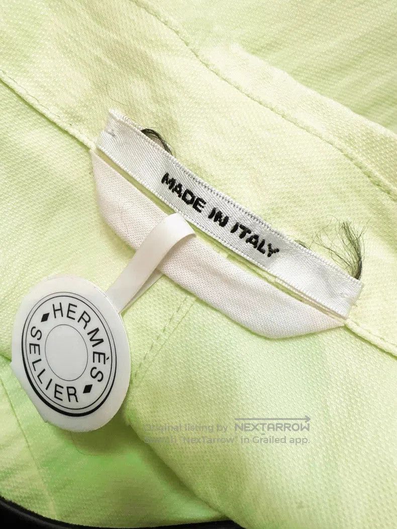 Hermes Hermes Light green apple green thin blazer top Size 50R - 3 Thumbnail