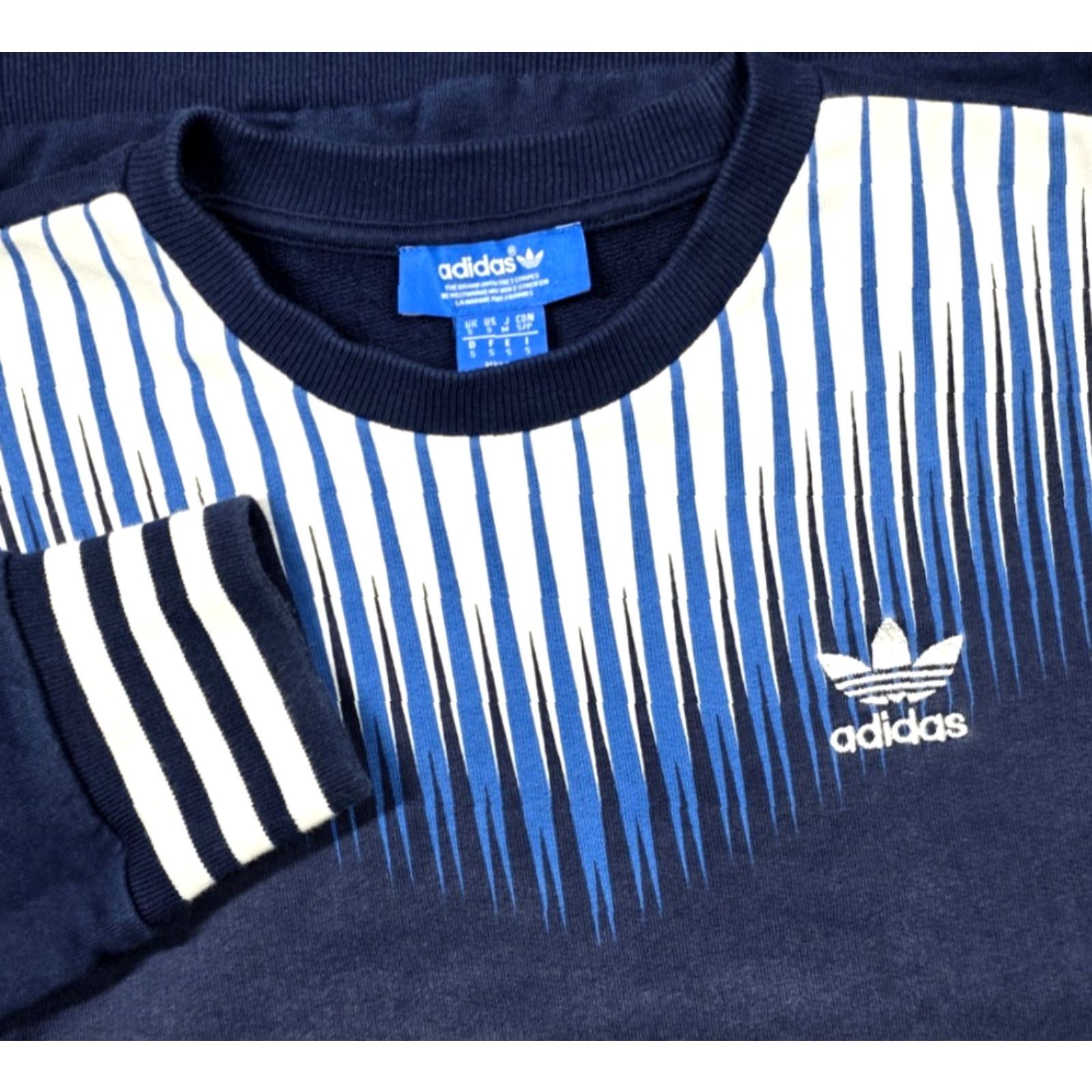 Adidas Adidas Originals Mens S Mezcla Crew Blue Graphic Sweatshirt Crew Neck Sweat Shirt Logo Print Size US S / EU 44-46 / 1 - 2 Thumbnail