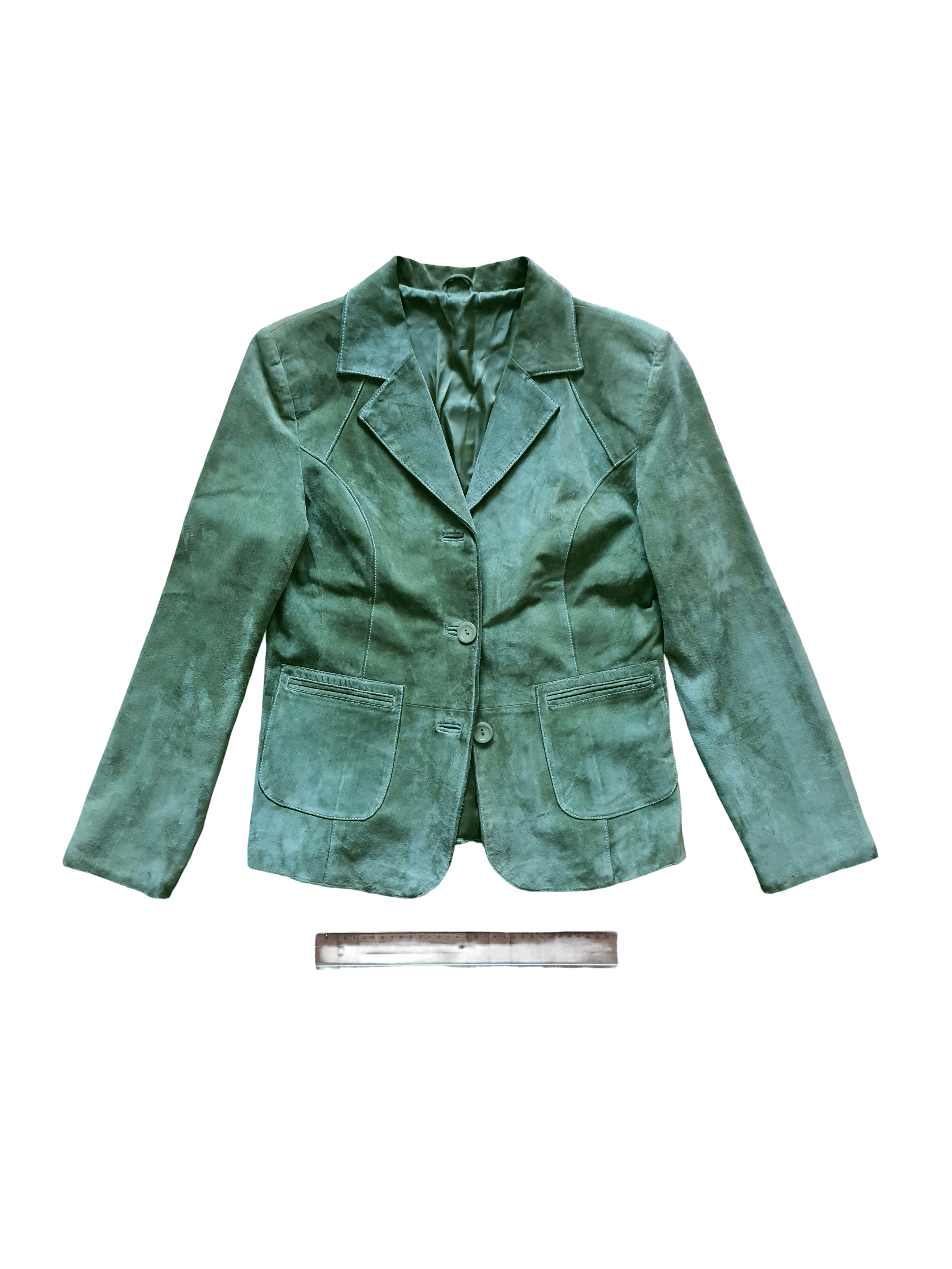 Genuine Leather Suede Leather Blazer Sports Coat Jacket - Boho - Sz EU 38 Size M / US 6-8 / IT 42-44 - 1 Thumbnail