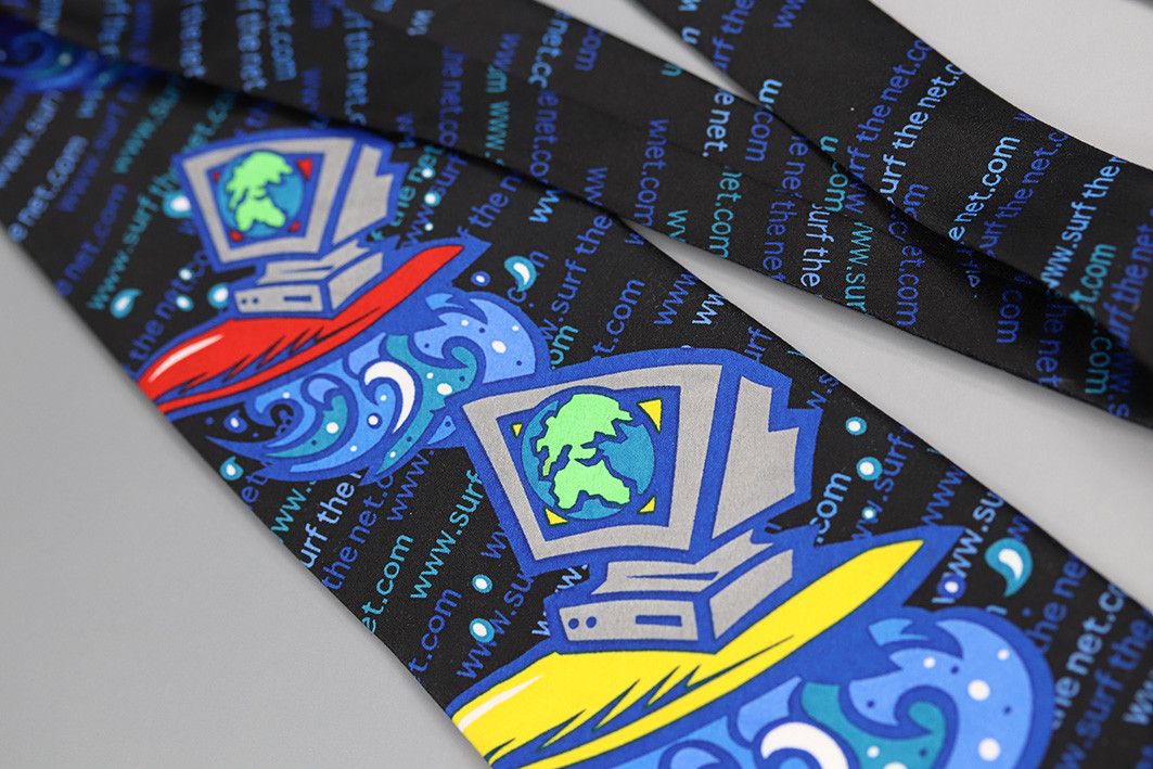 Ralph Marlin 1999 Ralph Marlin “Surf the Net” Novelty Necktie Size ONE SIZE - 10 Thumbnail