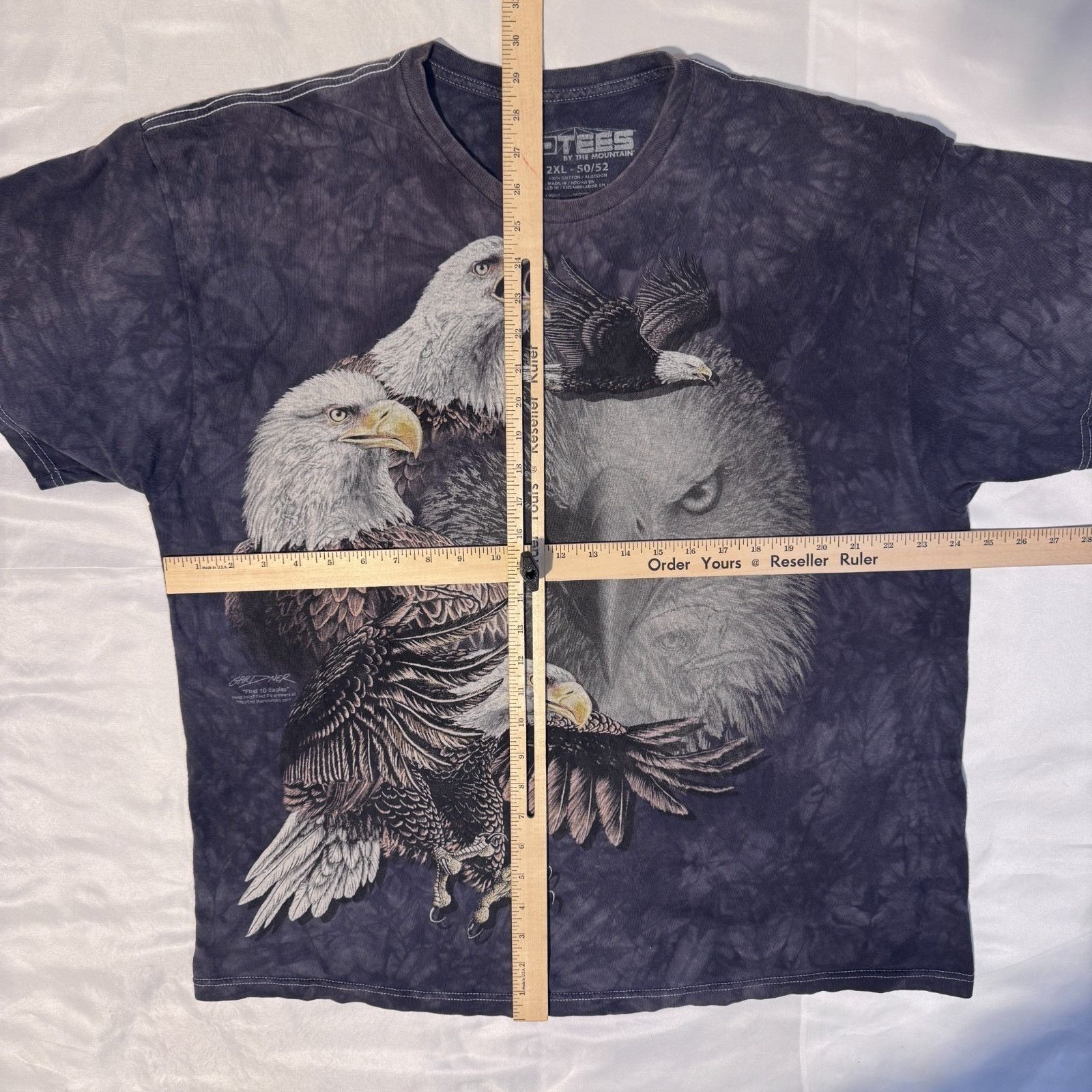 The Mountain 3D Tees Y2K American Bald Eagle AOP Tie-Dye Print TShirt 2XL Size US XXL / EU 58 / 5 - 7 Thumbnail