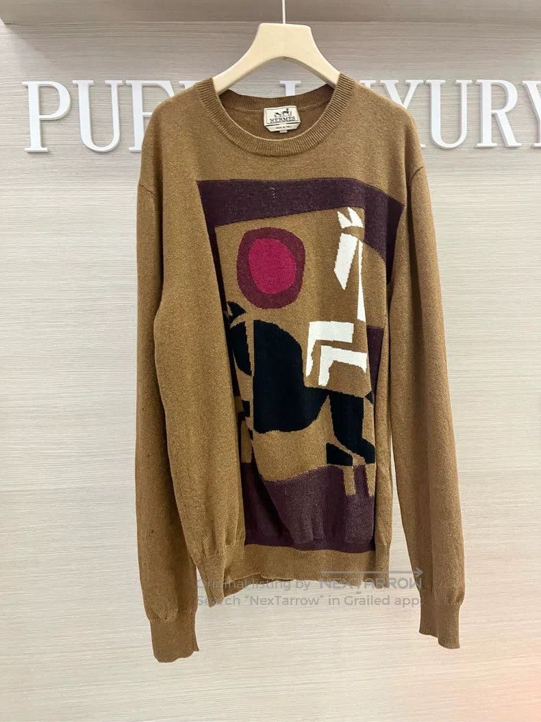Hermes Hermes 21 Autumn/Winter orange sweater Size US L / EU 52-54 / 3 - 1 Thumbnail