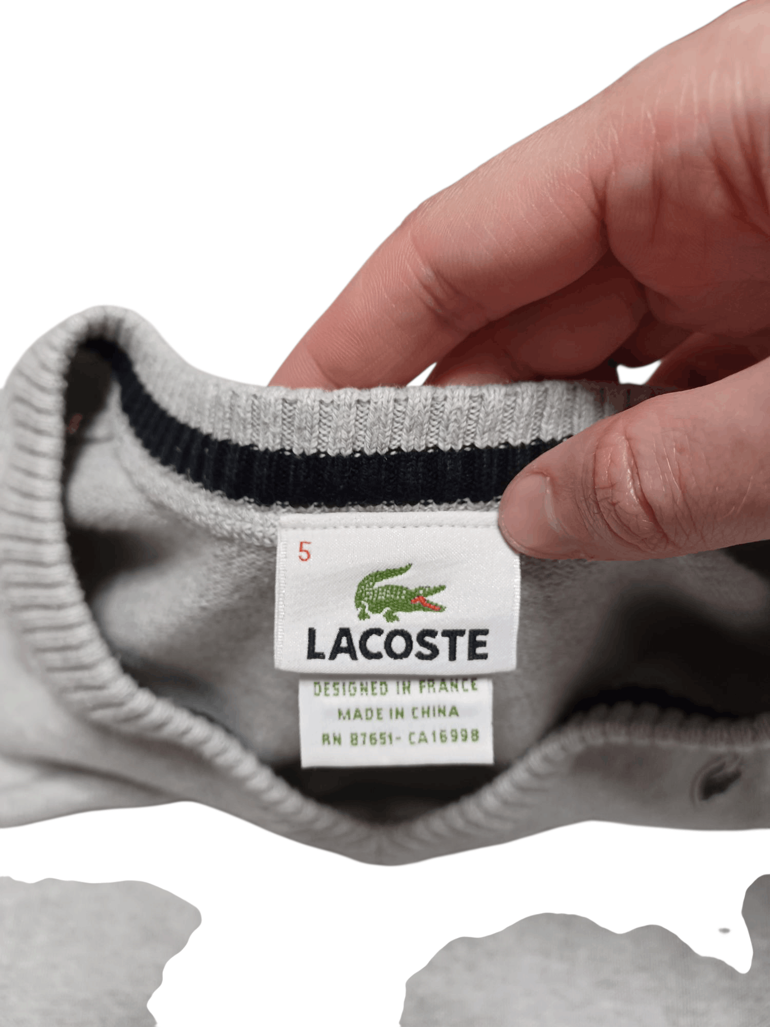 Lacoste LACOSTE VINTAGE V-NECK OLDMONEY LUXURY SWEATER Size US L / EU 52-54 / 3 - 4 Thumbnail