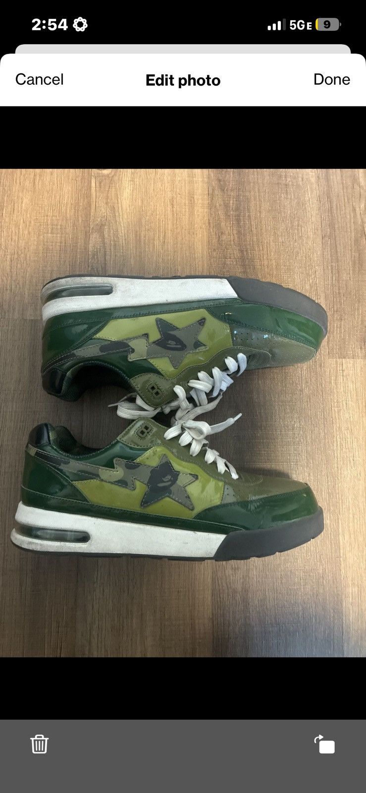 Bape Bape roadsta abc green camo Size US 11 / EU 44 - 1 Thumbnail