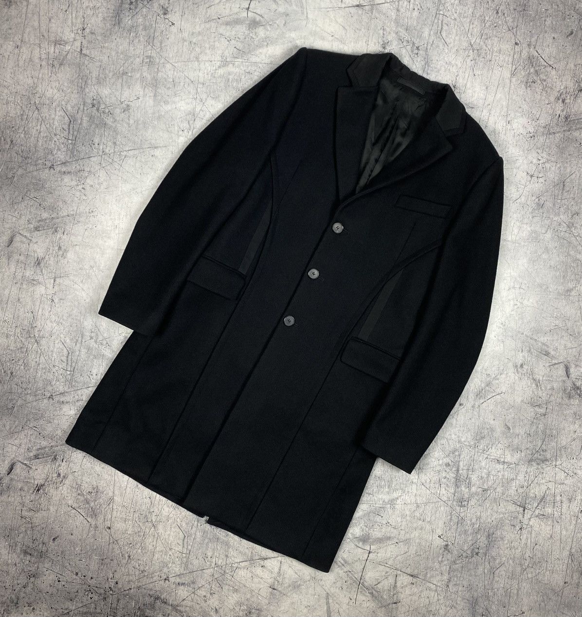 Givenchy Givenchy Paris Black Wool Tailored Overcoat Size L Size US L / EU 52-54 / 3 - 2 Thumbnail