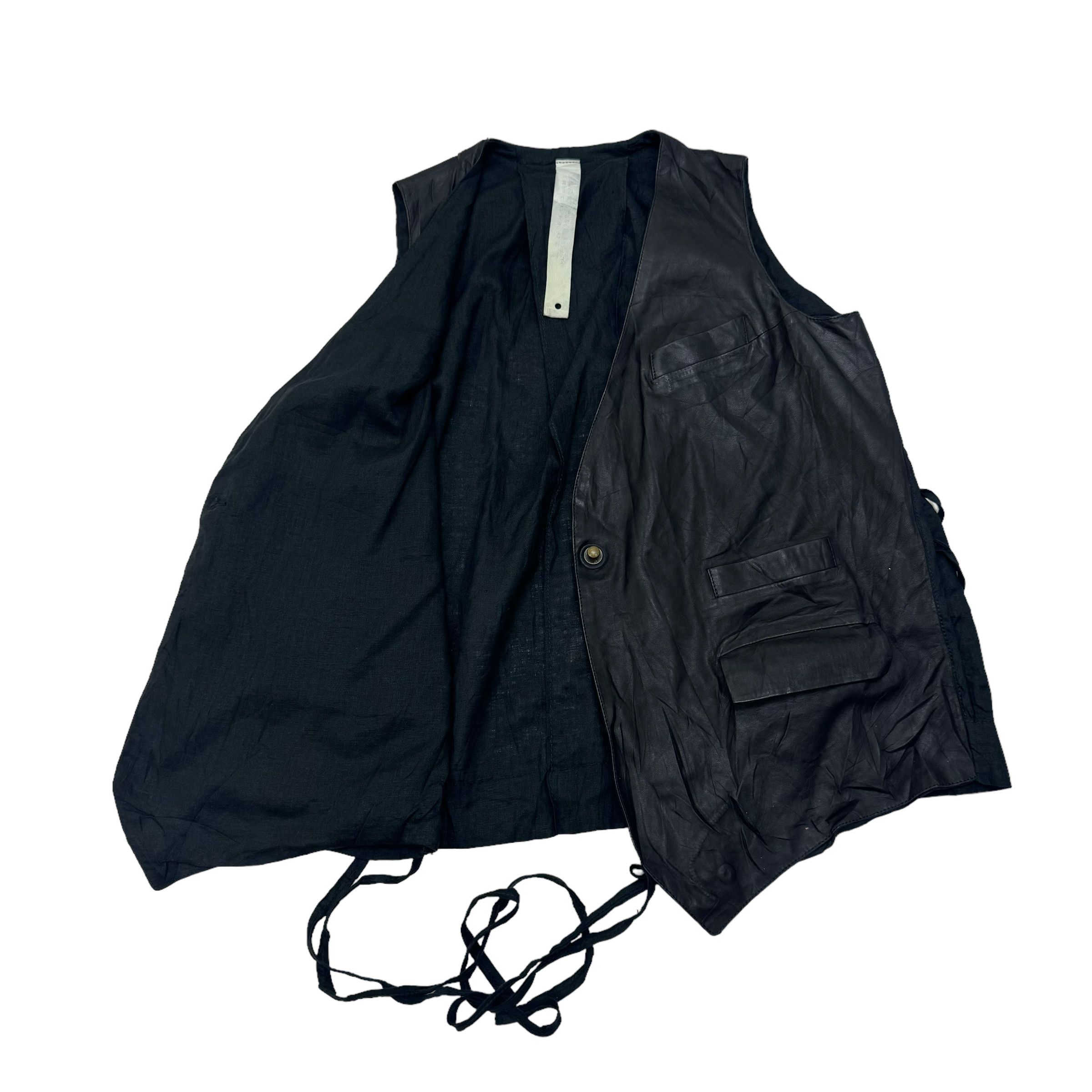 Isaac Sellam Experience 🔥ISAAC SELLAM EXPERIENCE LAMBSKIN BLACK VEST Size US S / EU 44-46 / 1 - 15 Thumbnail