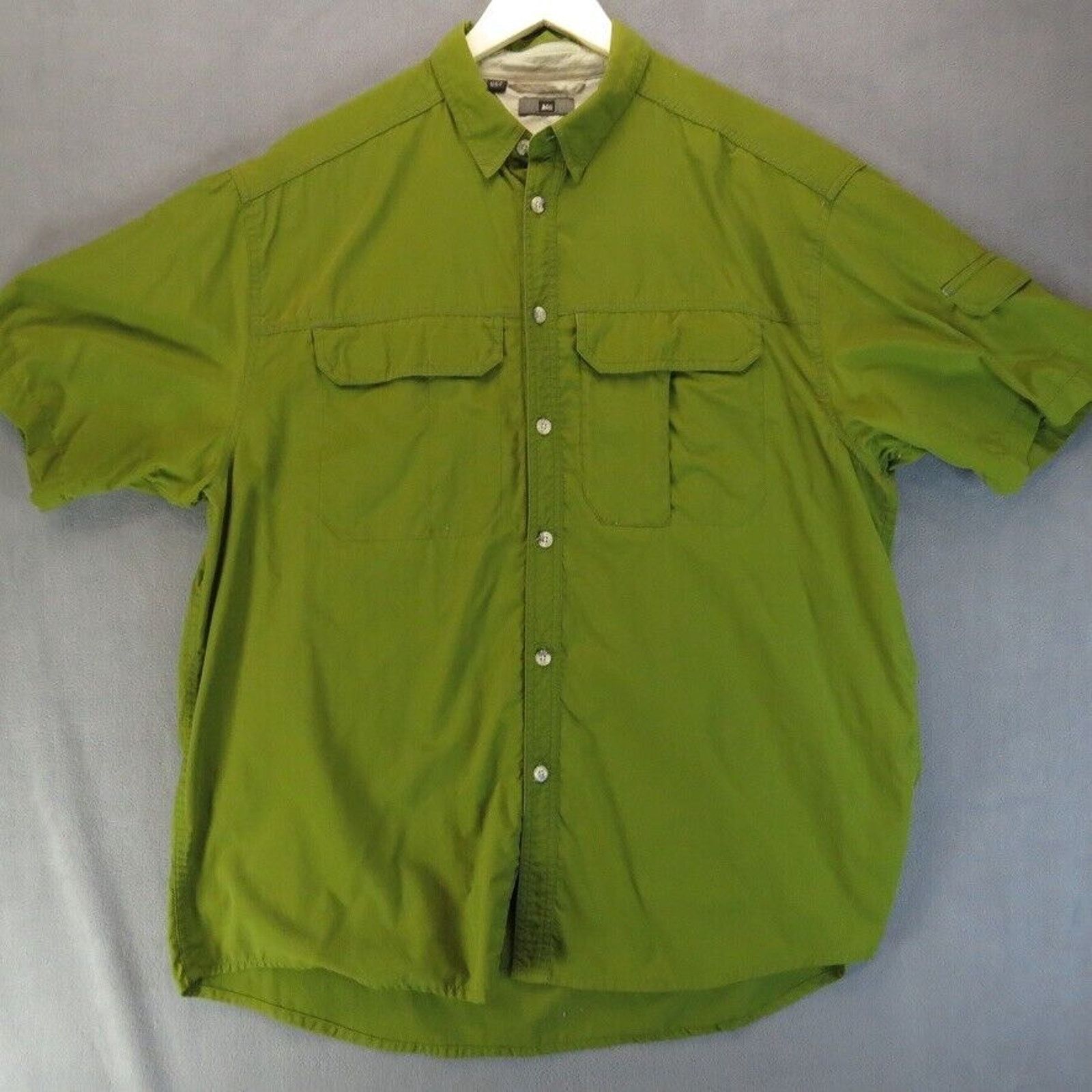 Rei REI Short Sleeve Shirt Mens Lg Nylon Fishing Hiking Camping Size US L / EU 52-54 / 3 - 2 Thumbnail