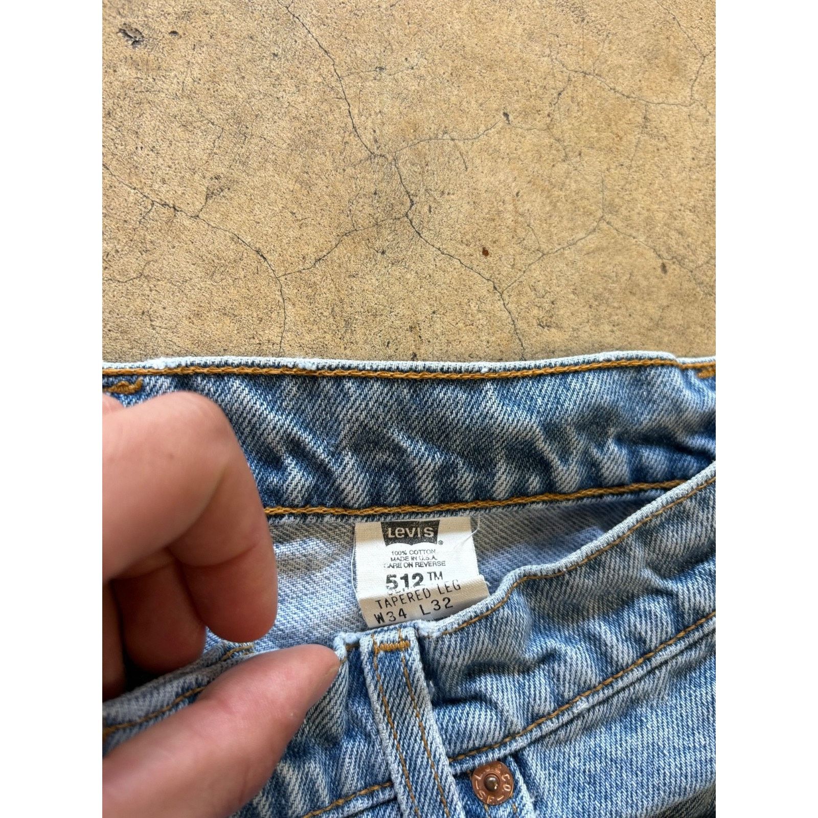 Levi's Vintage Levi’s 512 Slim Taper Jeans 34 Made in USA Mid Rise Size US 34 / EU 50 - 6 Thumbnail
