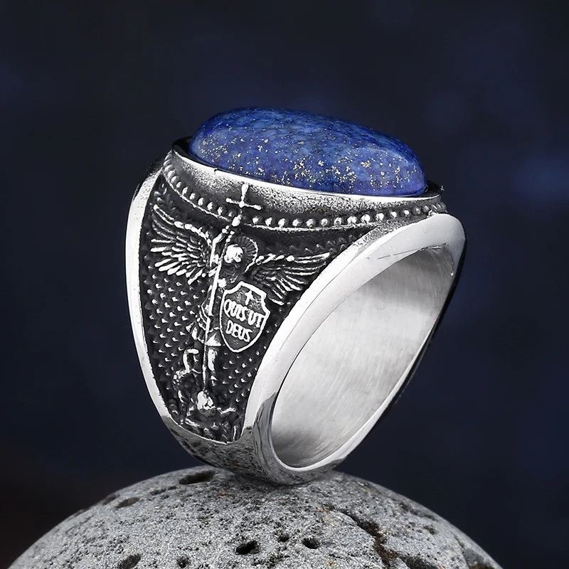 Vintage Blue Stone Ring Size ONE SIZE - 5 Thumbnail