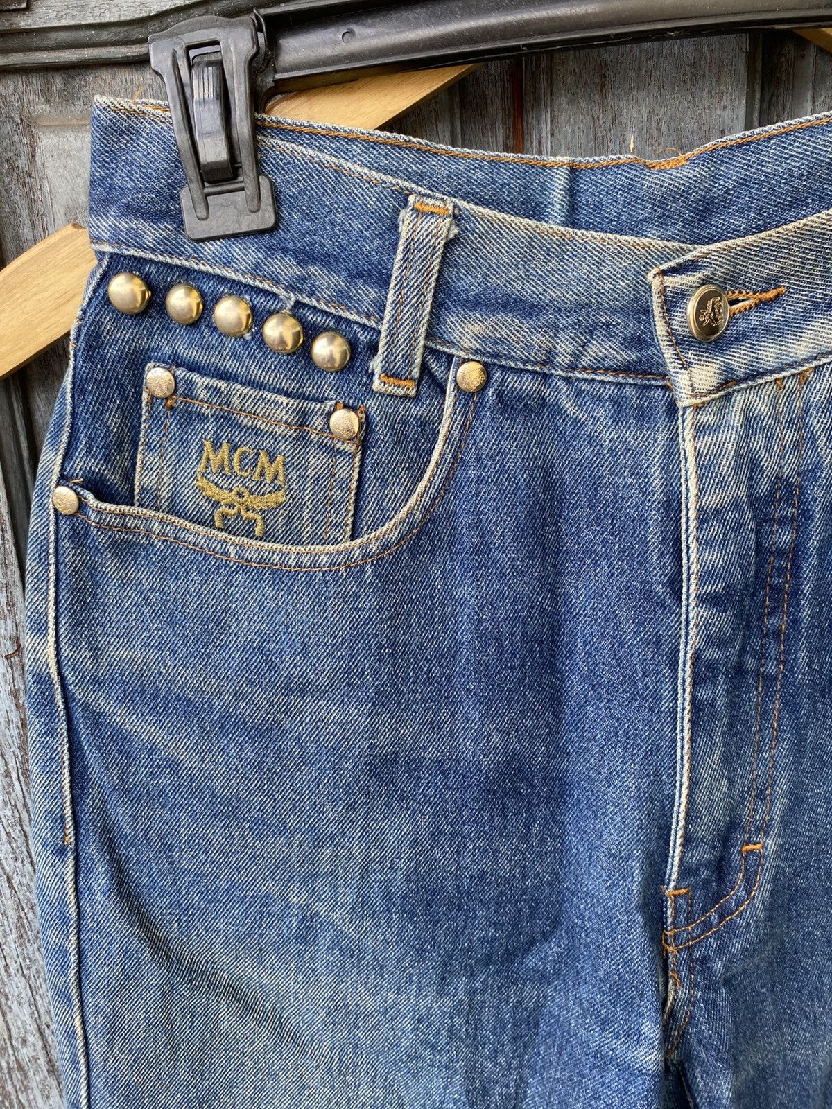 MCM MCM Vintage Jeans Denim Studded Rare Y2K Luxury With Rivet Size US 29 - 3 Thumbnail