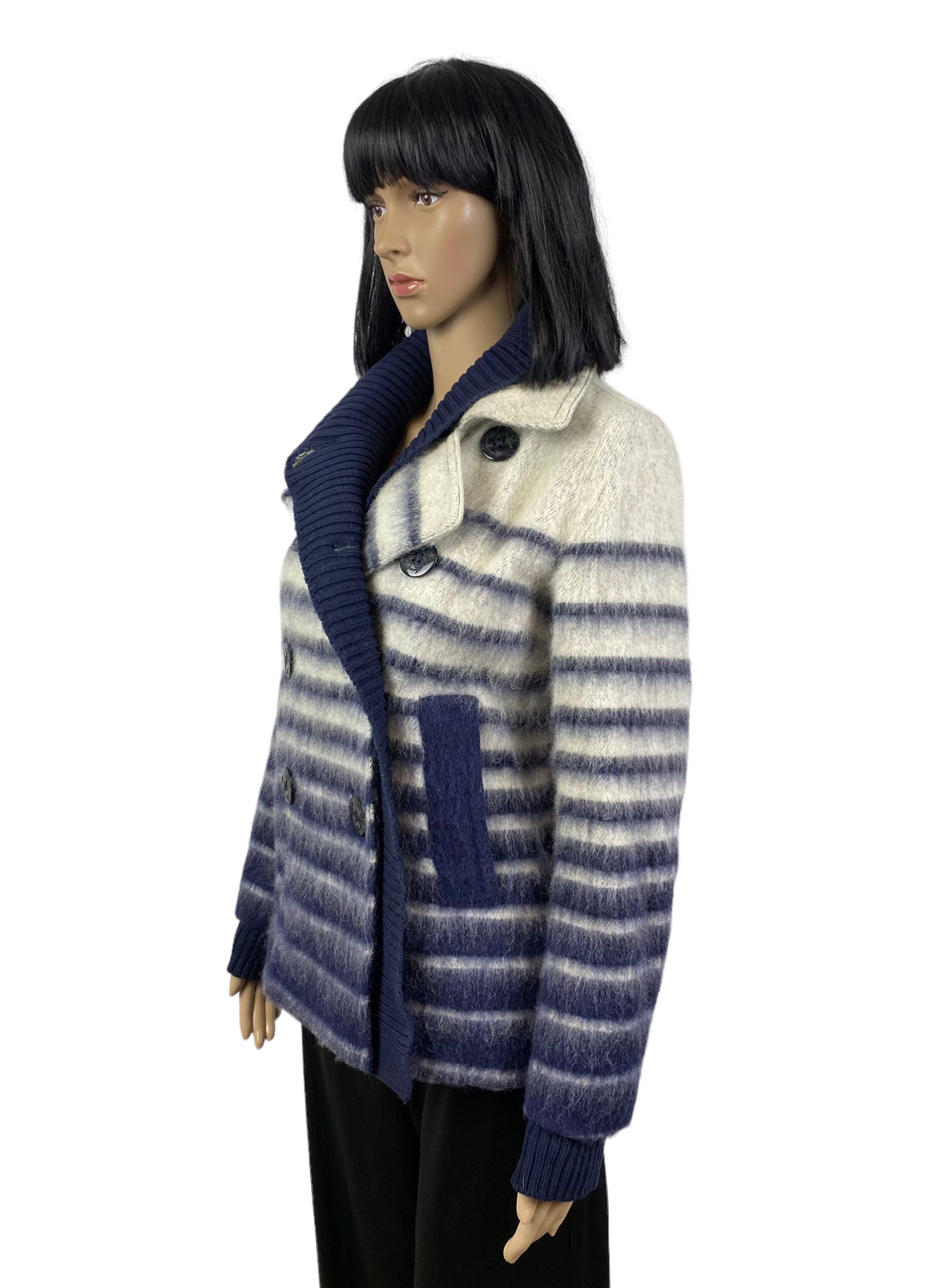 Jean Paul Gaultier RARE Jean Paul Gaultier X Lindex Striped Wool Coat size 36 Size M / US 6-8 / IT 42-44 - 4 Thumbnail
