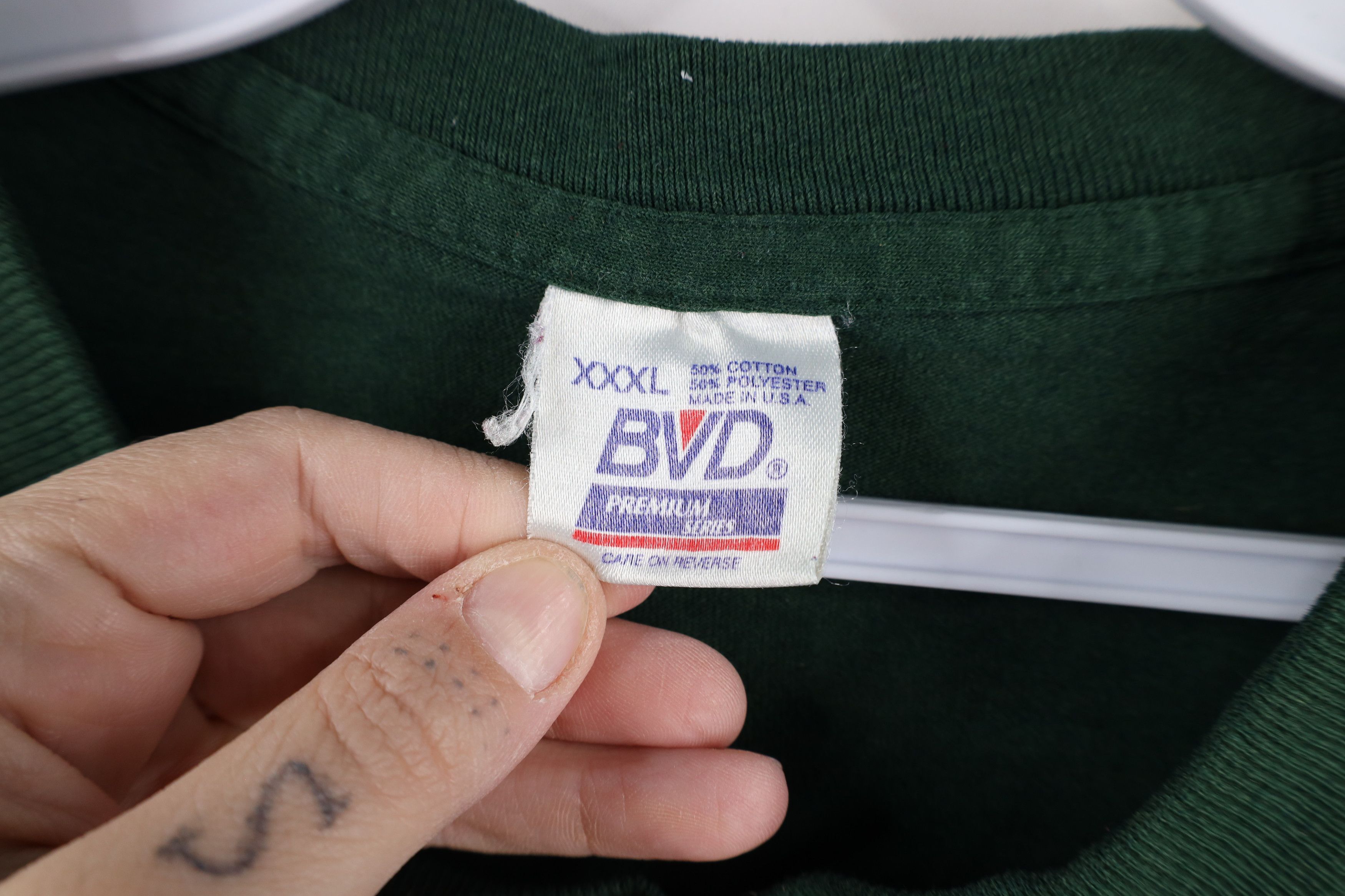 Vintage Vintage 90s Streetwear Blank Pocket T-Shirt Green USA Size US XXL / EU 58 / 5 - 9 Thumbnail