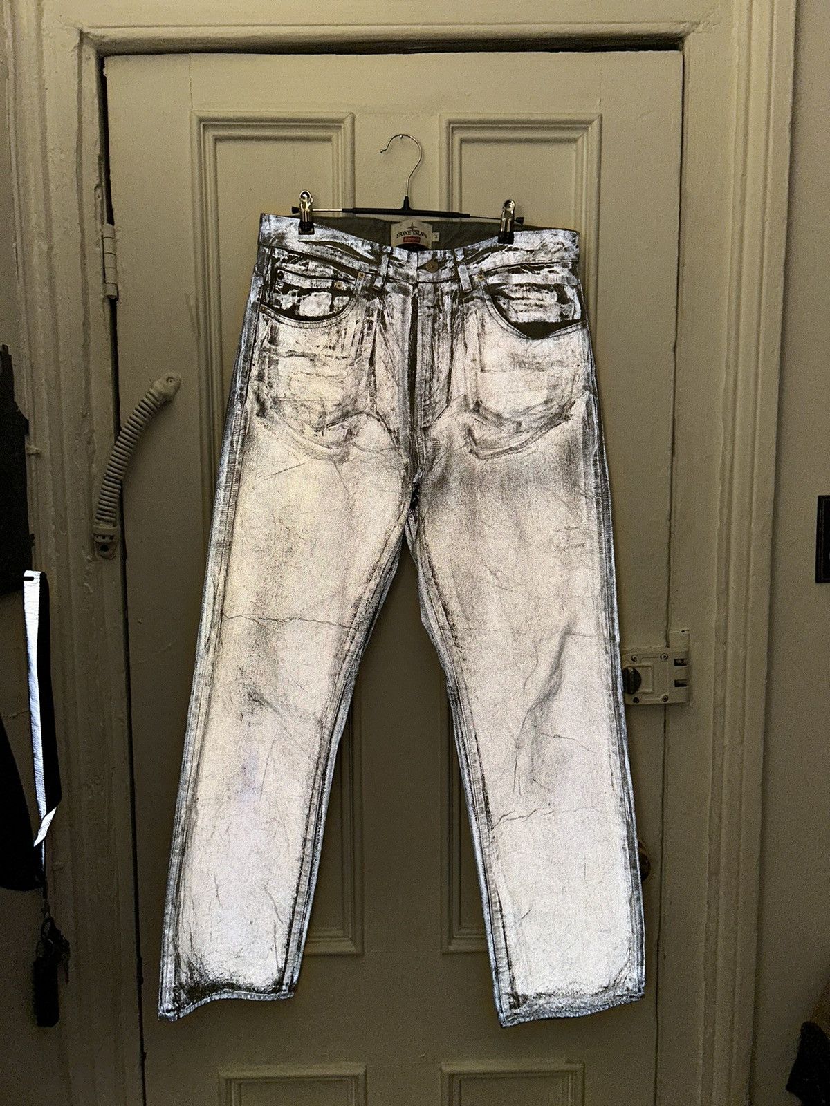 image of Stone Island x Supreme 23 Reflective Denim, Men's (Size 32)