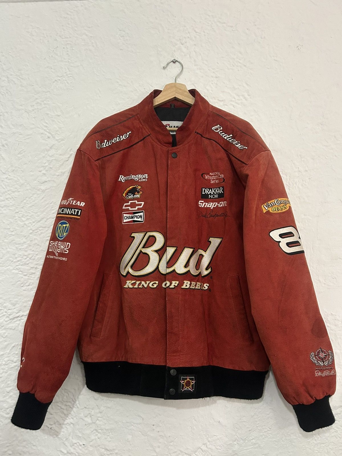 Budweiser Dale Earnhardt Budweiser Vintage 90s Racing Jacket Size US XL / EU 56 / 4 - 1 Thumbnail