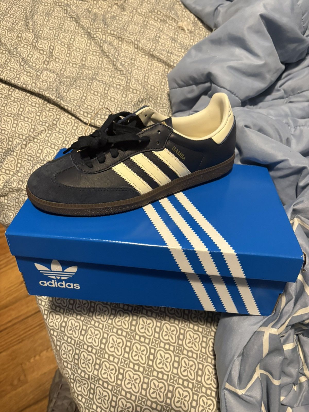 Adidas Sambas (Navy) Size US 9.5 / EU 42-43 - 8 Thumbnail