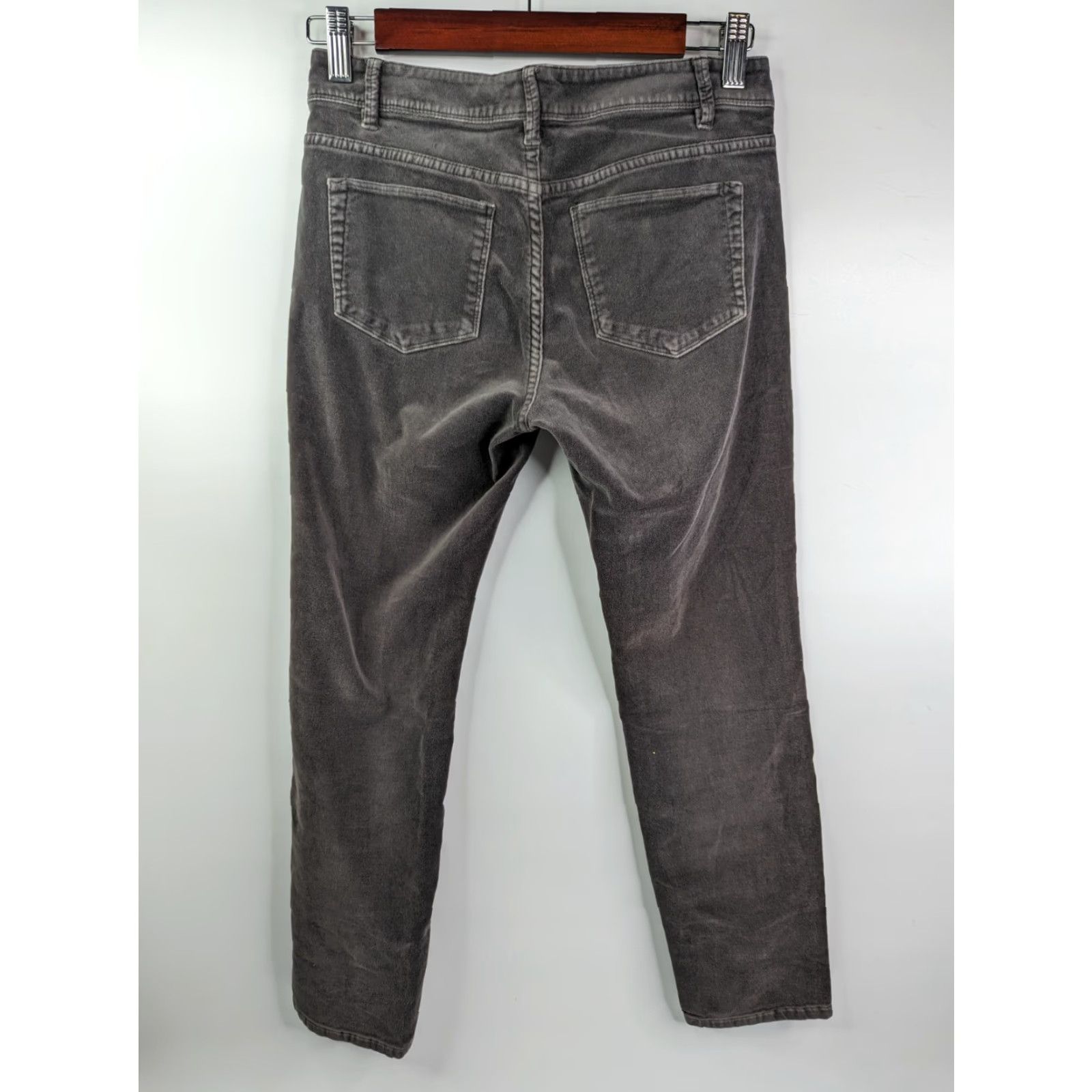 J. Jill J. Jill Velveteen Slim Leg Jeans Gray Size 2 Casual Workwear 5-Pocket Stretch Pants Slim Leg Womens Jeans, Gray, Cotton Blend Size 26" / US 2 / IT 38 - 4 Thumbnail