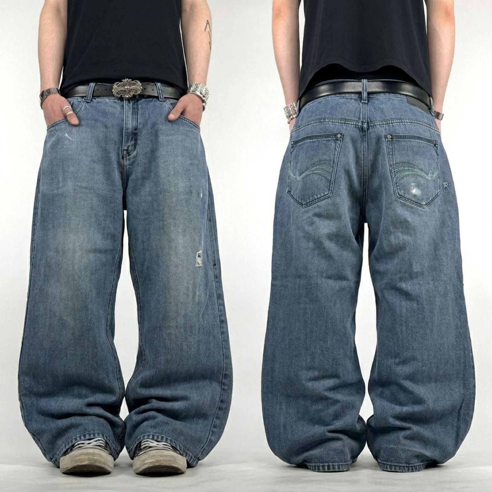 Vintage y2k rocawear archive rare baggy wide leg skater jean