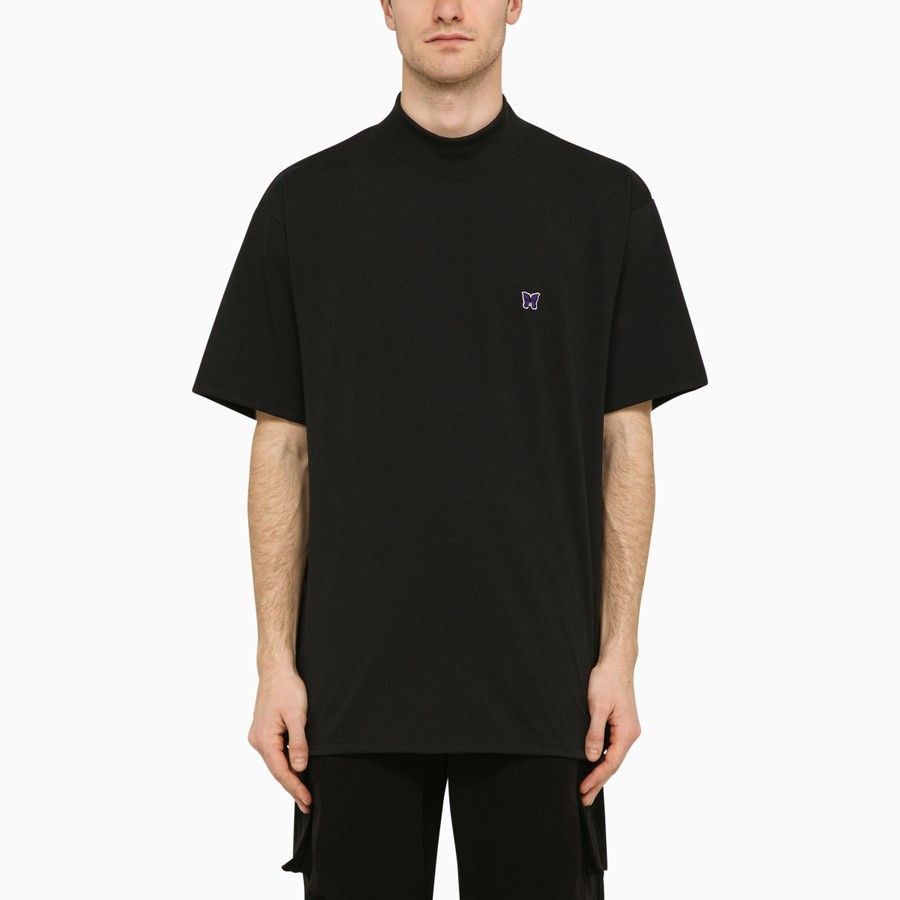 image of Needles O1D2Blof0424 Collar T-Shirt In Black, Men's (Size Medium)