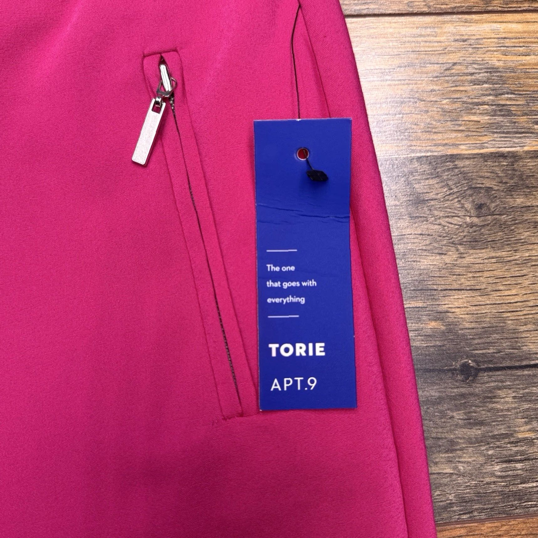 Apt. 9 Apt. 9 Pink Capri Pants Womens 8 Mid Rise Stretch Flat Front Straight Leg Workwear Casual Size 30" / US 8 / IT 44 - 5 Thumbnail