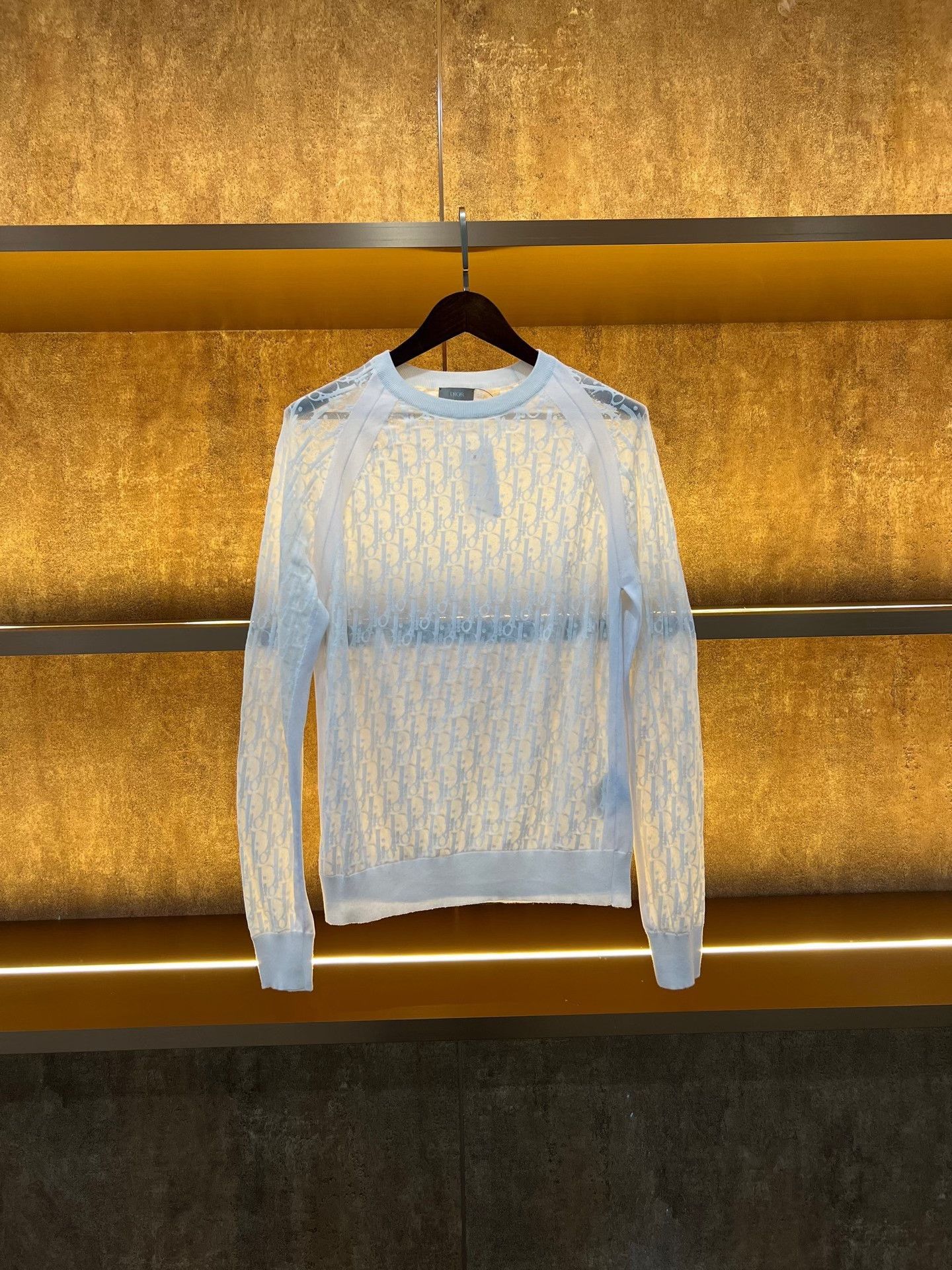 Dior Dior White All-over Print Transparent Long-sleeve Size M / US 6-8 / IT 42-44 - 1 Thumbnail