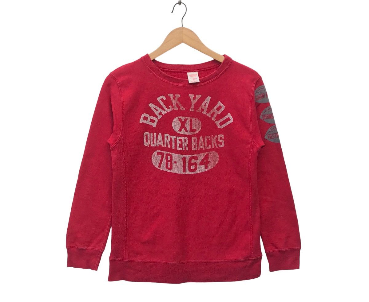 Denim Dungaree Back Yard Rose Bowl Crewneck