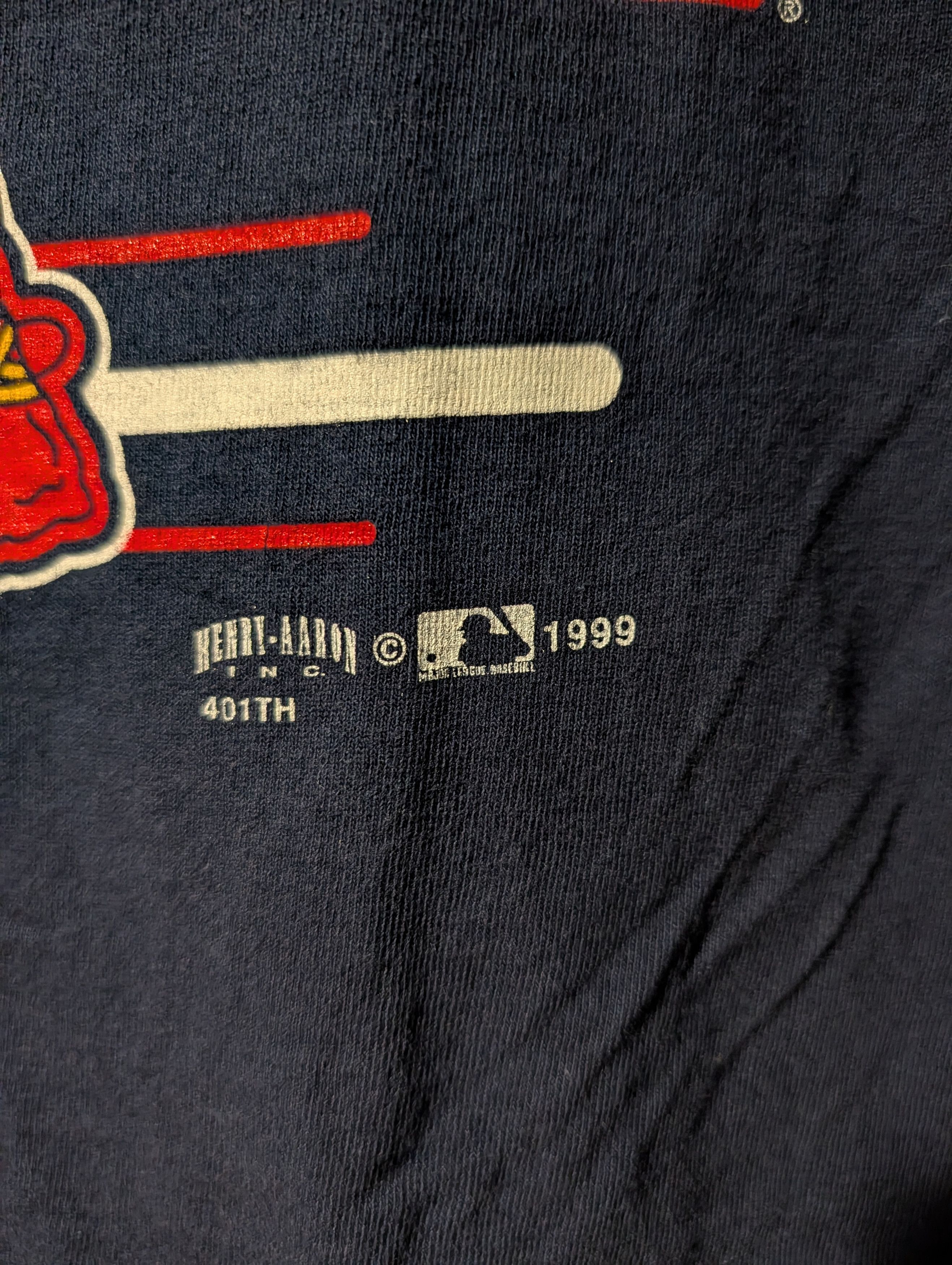 MLB Vintage 1999 Atlanta Braves T Shirt Hank Aaron MLB Baseball Size US L / EU 52-54 / 3 - 3 Thumbnail