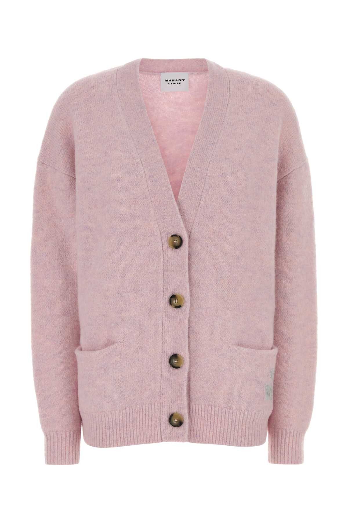 Isabel Marant Etoile Melange Pink Alpaca Blend Eborah Cardigan Size S / US 4 / IT 40 - 1 Thumbnail