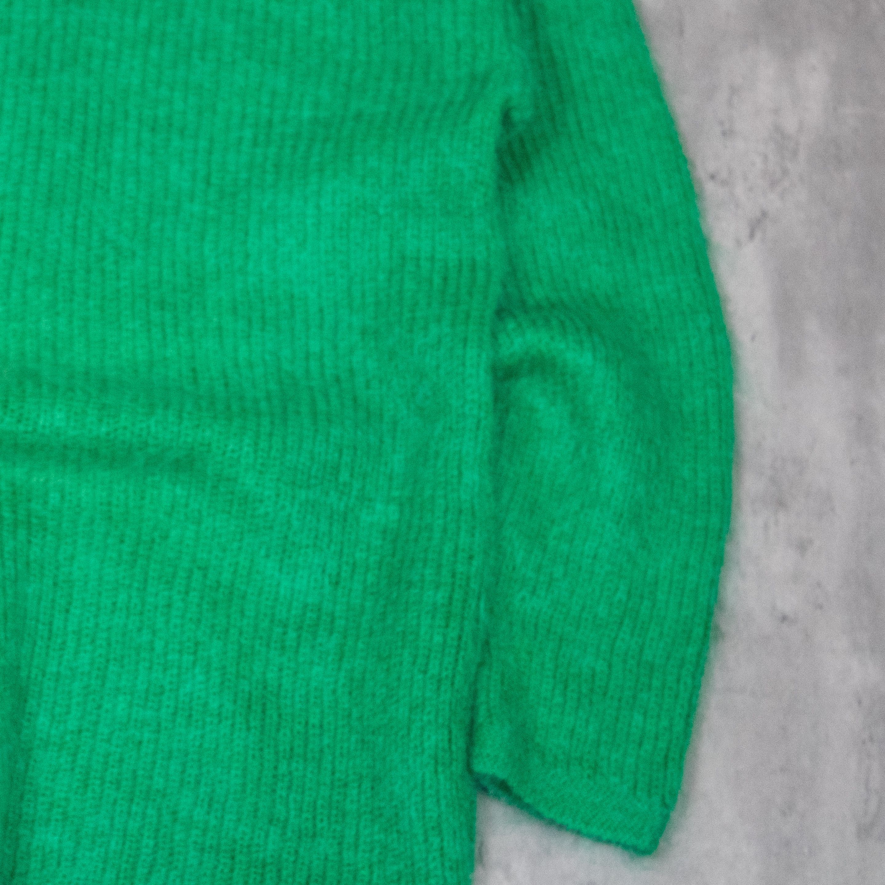 Japanese Brand Vintage VTG 1990's Alexon Kelly Green Mohair Shaggy Sweater Size US M / EU 48-50 / 2 - 7 Thumbnail