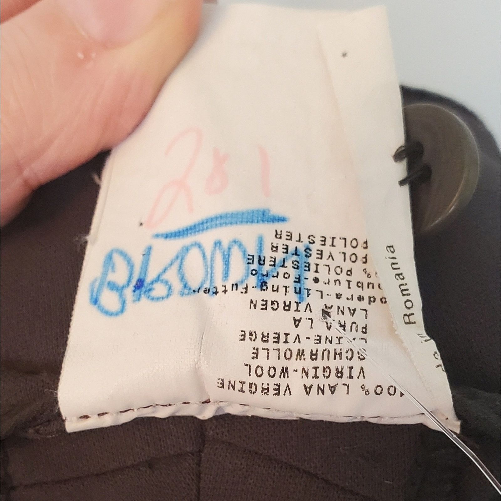 Armani Collezioni VINTAGE Armani Collezioni 80s Brown Wool Dress Pants 50IT Size 34" / US 12 / IT 48 - 8 Thumbnail