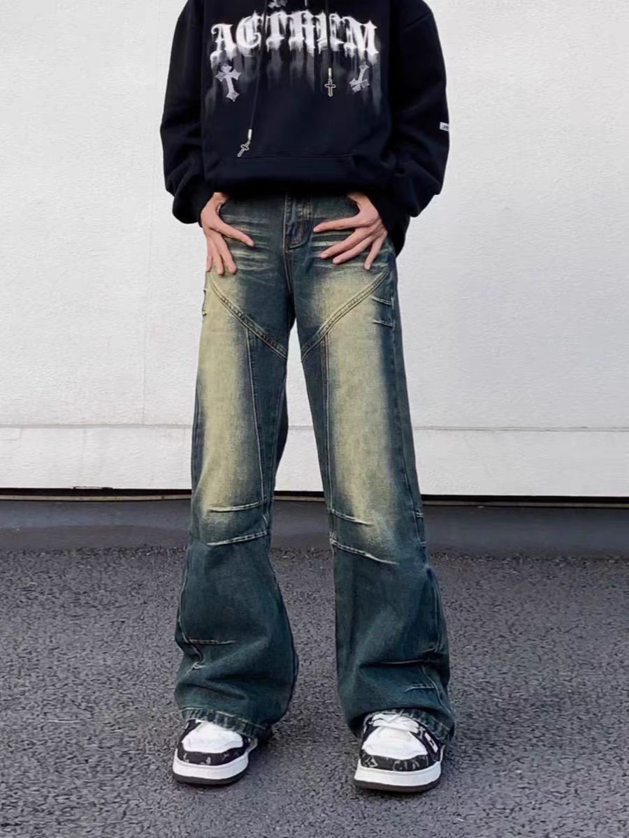 Japanese Brand × Jean High street vintage baggy slightly flared jeans Size US 32 / EU 48 - 4 Thumbnail
