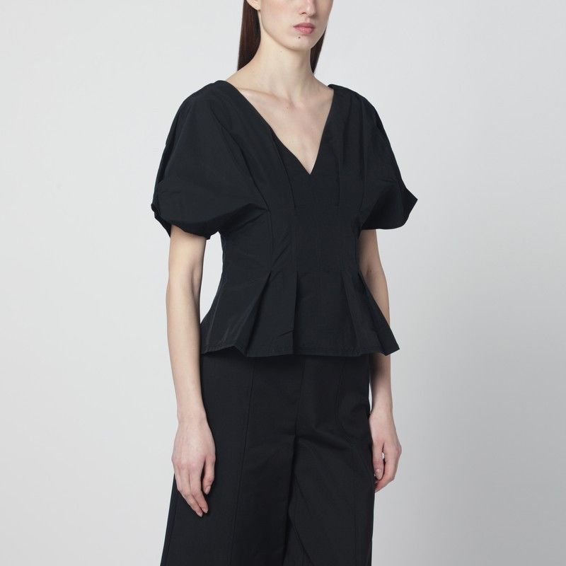Simkhai Simkhai Rozen Black Cotton Faille Top Size M / US 6-8 / IT 42-44 - 1 Thumbnail