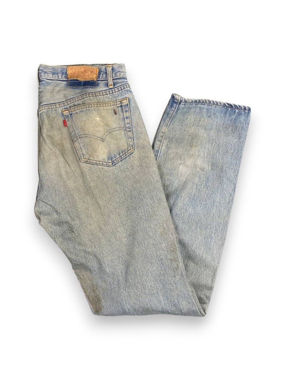 Levi's vintage 80s levis 501 single r tab distressed denim Size US 36 / EU 52 - 1 Thumbnail