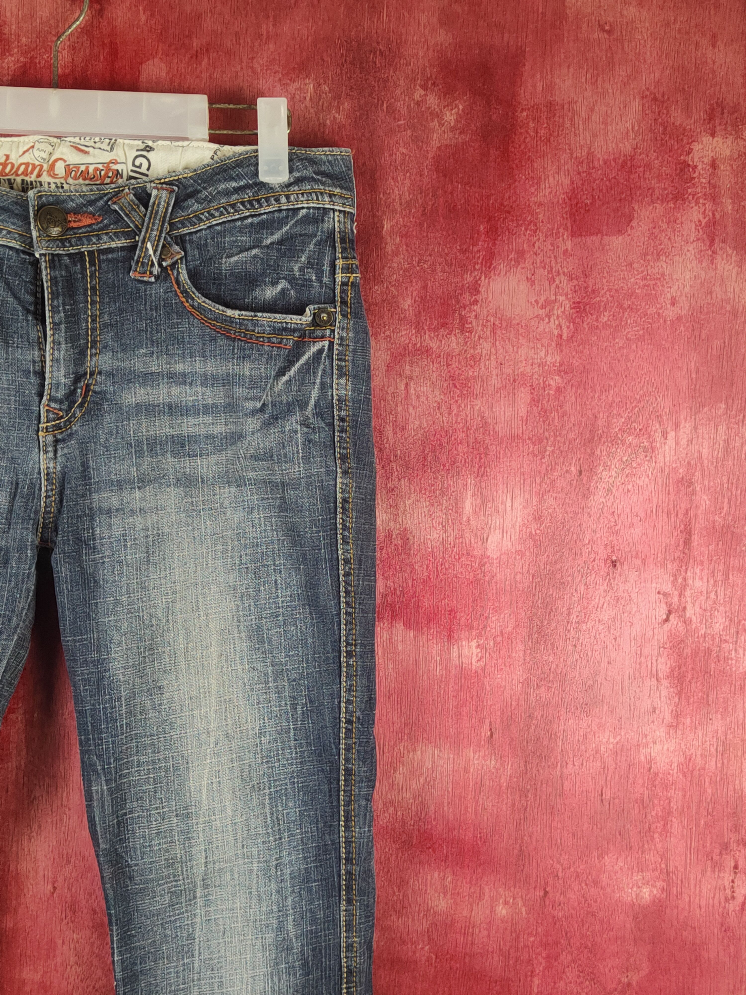 Japanese Brand Urban Crush Dark Blue Distressed Ripped Jeans #S2369 Size 30" / US 8 / IT 44 - 5 Thumbnail