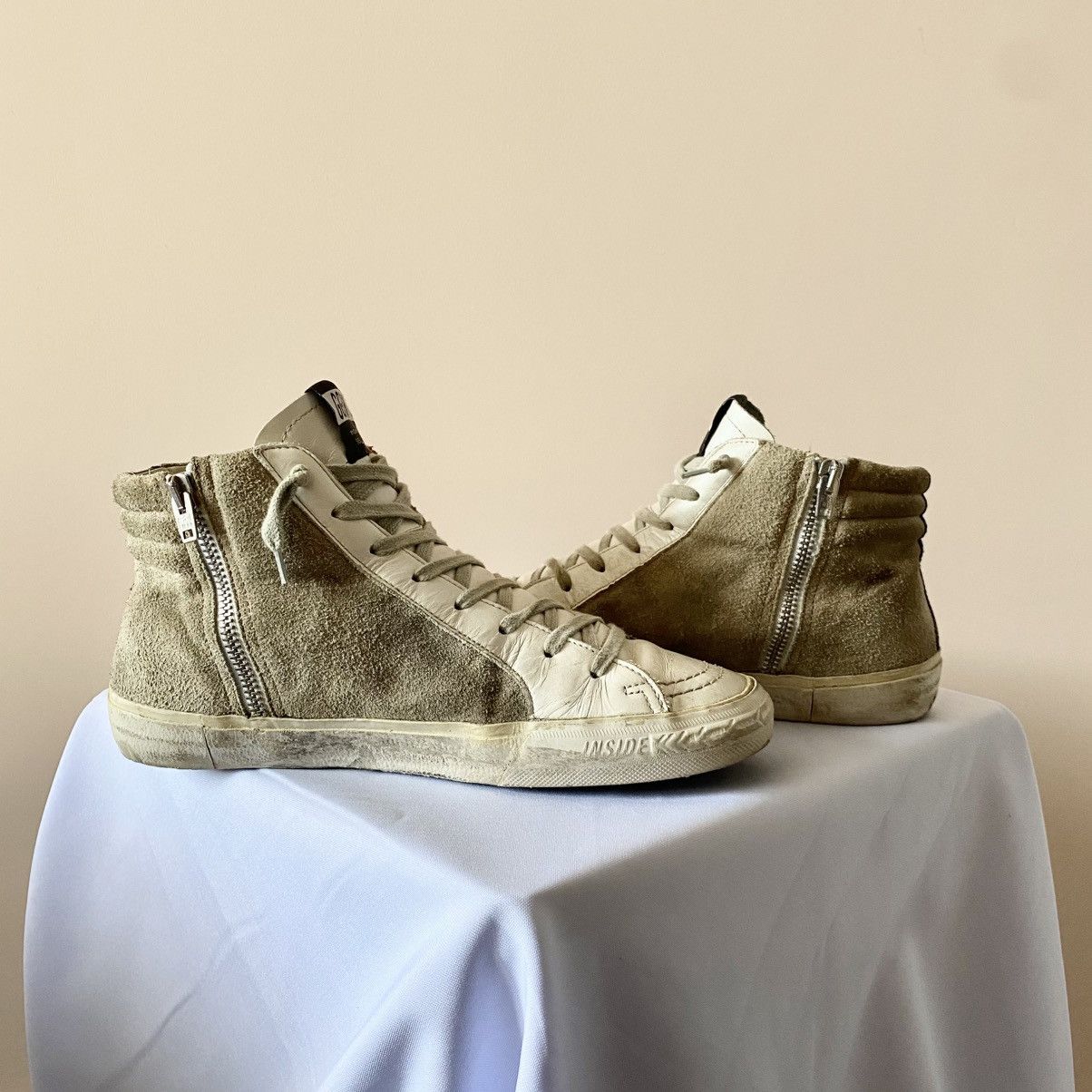 Golden Goose Golden Goose GGDB Slide High Top Sneakers Shoes Size US 9 / IT 39 - 2 Thumbnail
