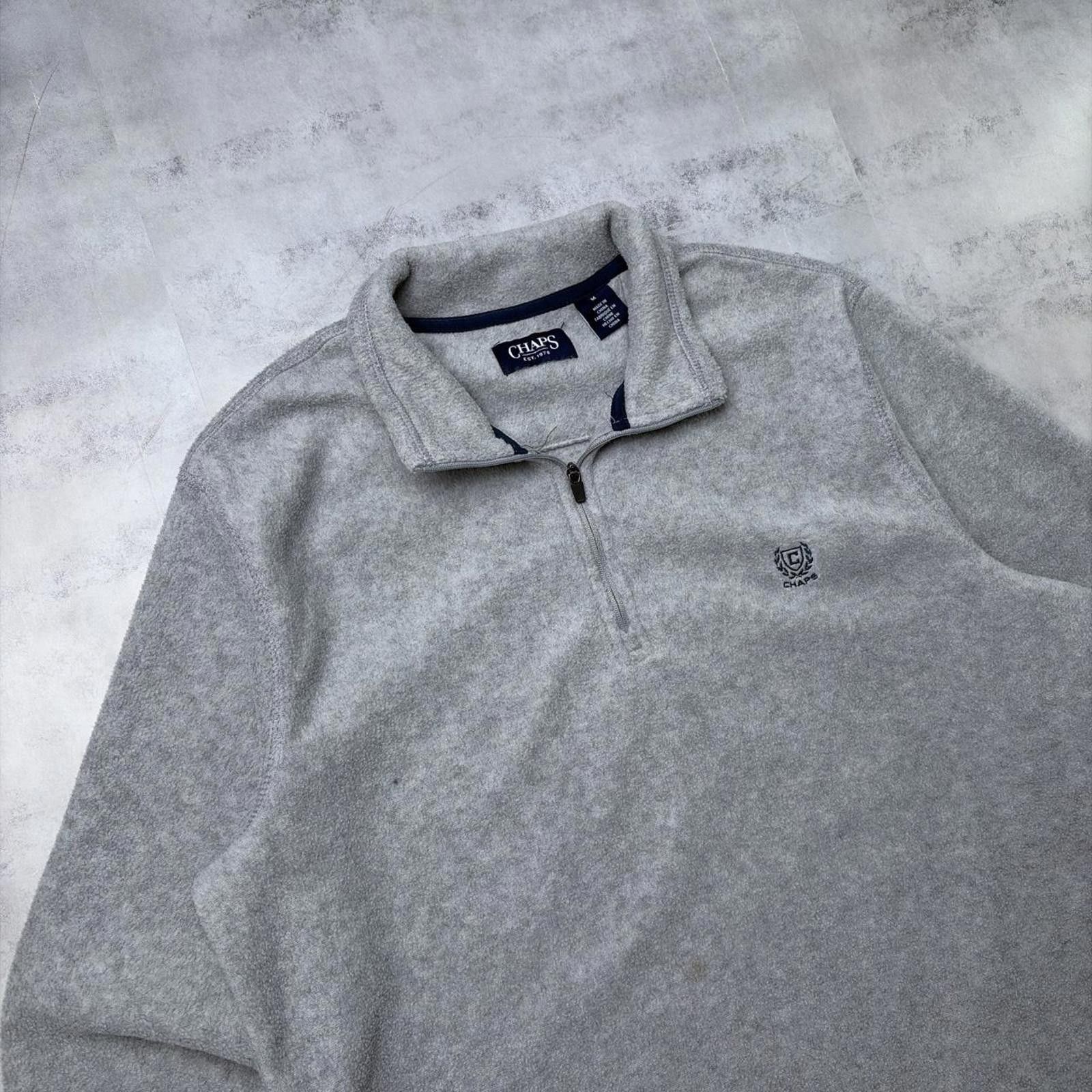 Chaps Y2K Grey Chaps Fleece Quarter Zip Sweater Size US M / EU 48-50 / 2 - 5 Thumbnail