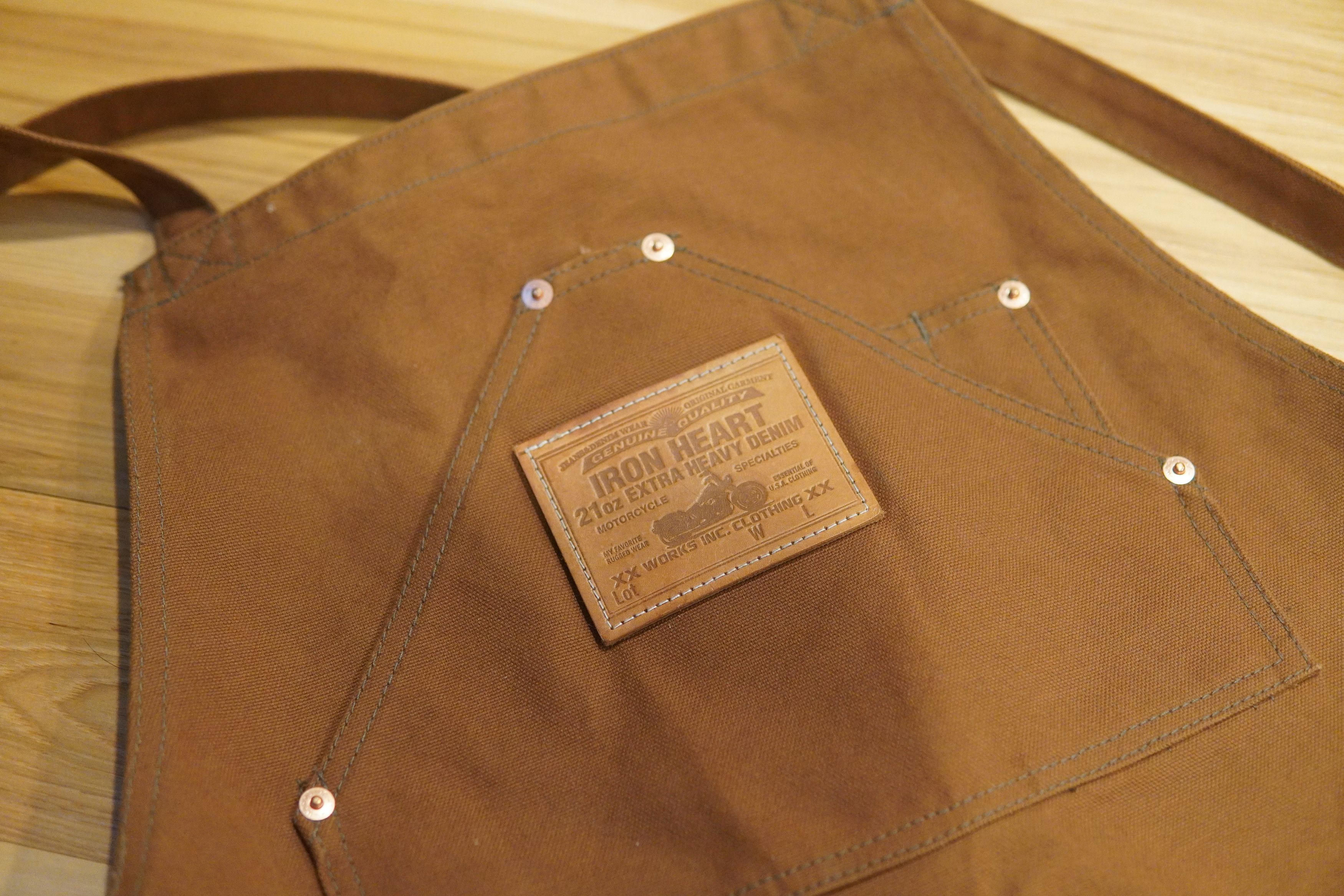 Iron Heart 17oz Cotton Duck Apron - Brown IHG-057-BRN Size ONE SIZE - 4 Thumbnail