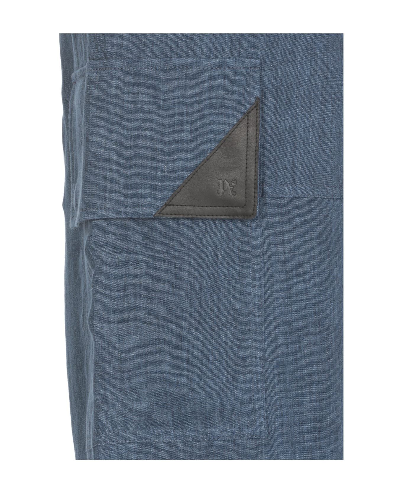 Palm Angels o1y1125 Cargo Sweatpant in Slate Blue Size 30" / US 8 / IT 44 - 5 Thumbnail