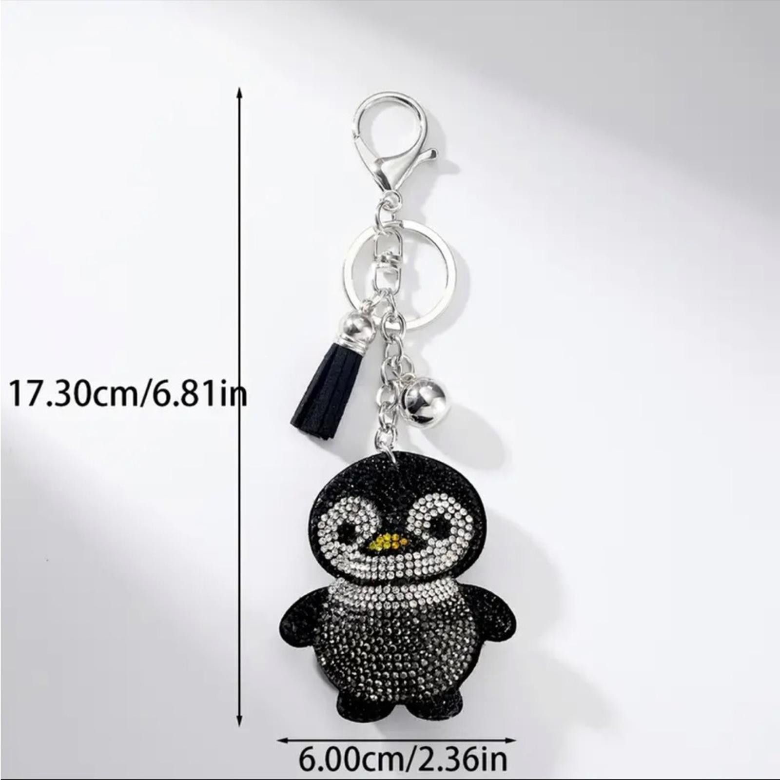 Designer Penguin Keychain Bag Charm with Rhinestones Size ONE SIZE - 5 Thumbnail