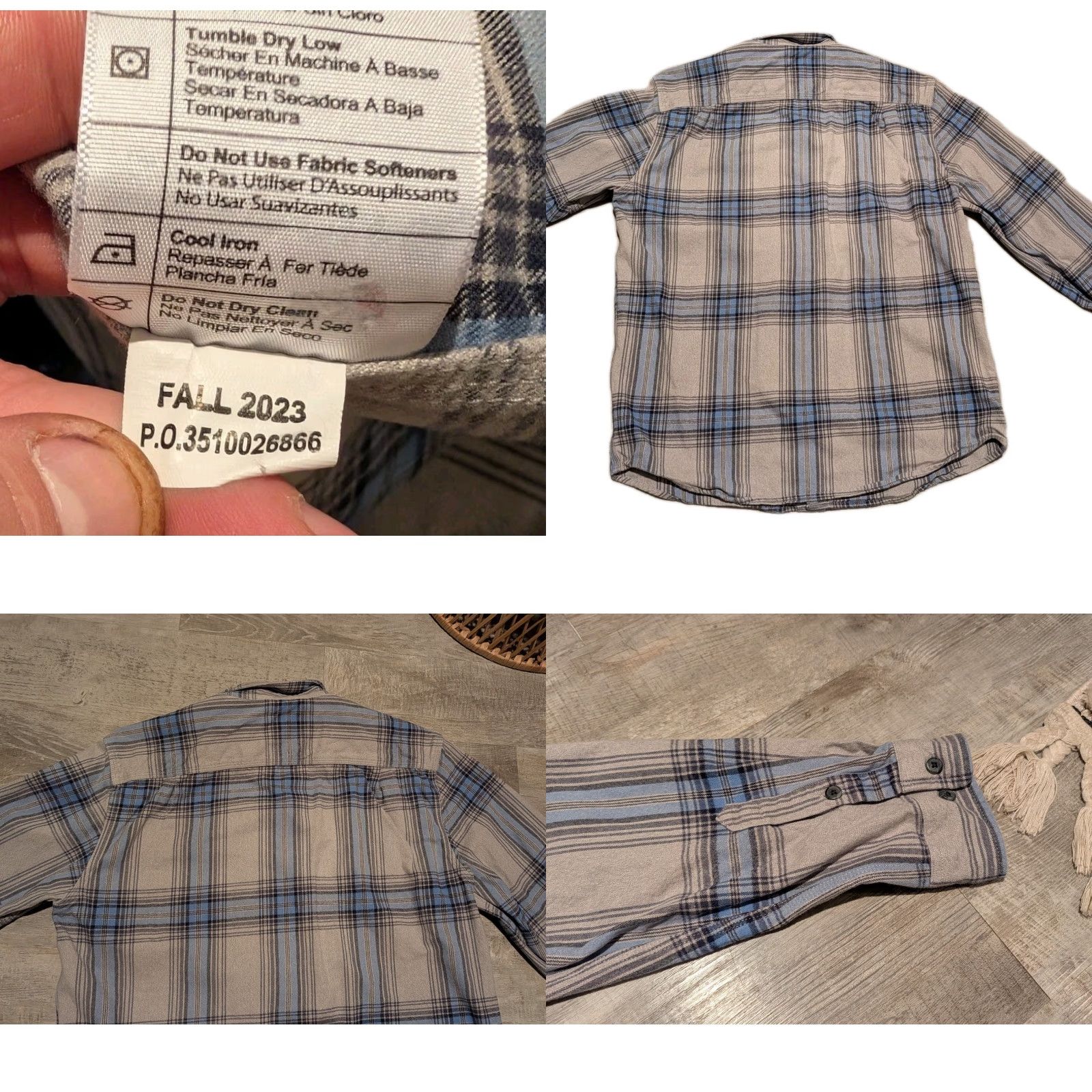 Carhartt VINTAGE Carhartt Loose Fit Heavyweight Flannel Mens L/S Shirt M Plaid Blue Gray 105947 Size US M / EU 48-50 / 2 - 9 Thumbnail