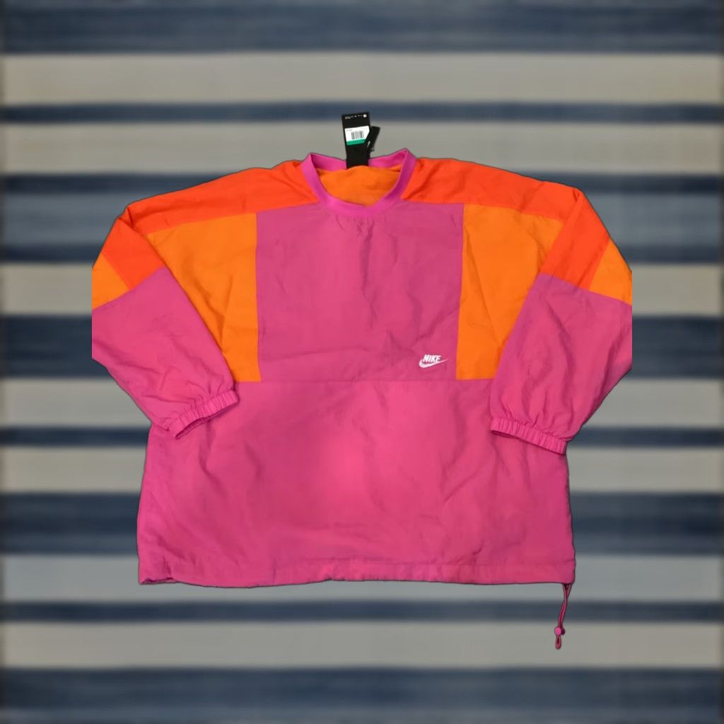Nike VINTAGE Nike NSW Crewneck Windbreaker Jacket XL Purple Orange/Pink Mens Size US XL / EU 56 / 4 - 1 Thumbnail