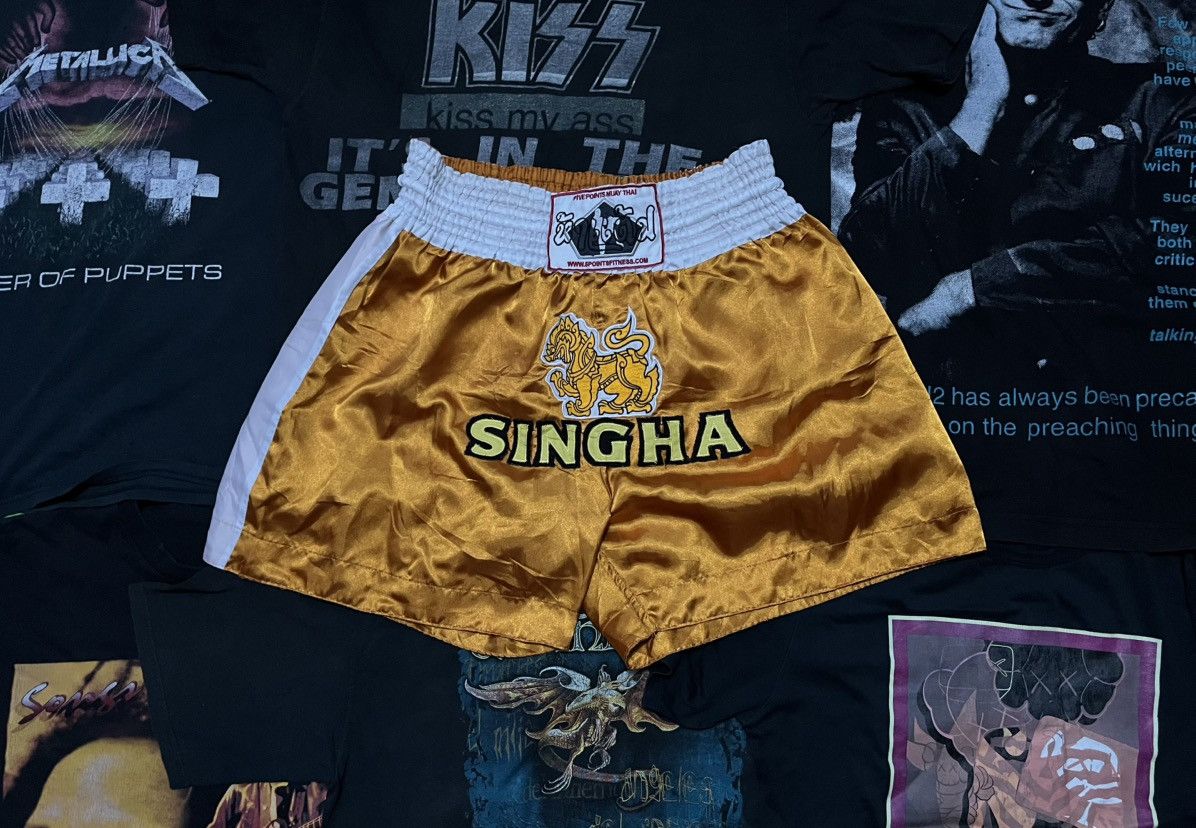 Vintage Muay Thai Singha Shorts Size US 32 / EU 48 - 1 Thumbnail